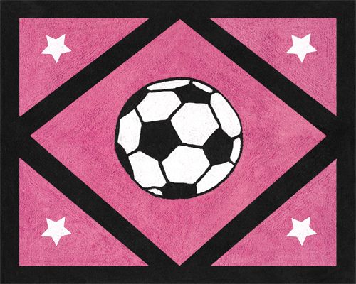 Sweet Jojo Designs Soccer Pink Collection Floor Rug at Kmart.com
