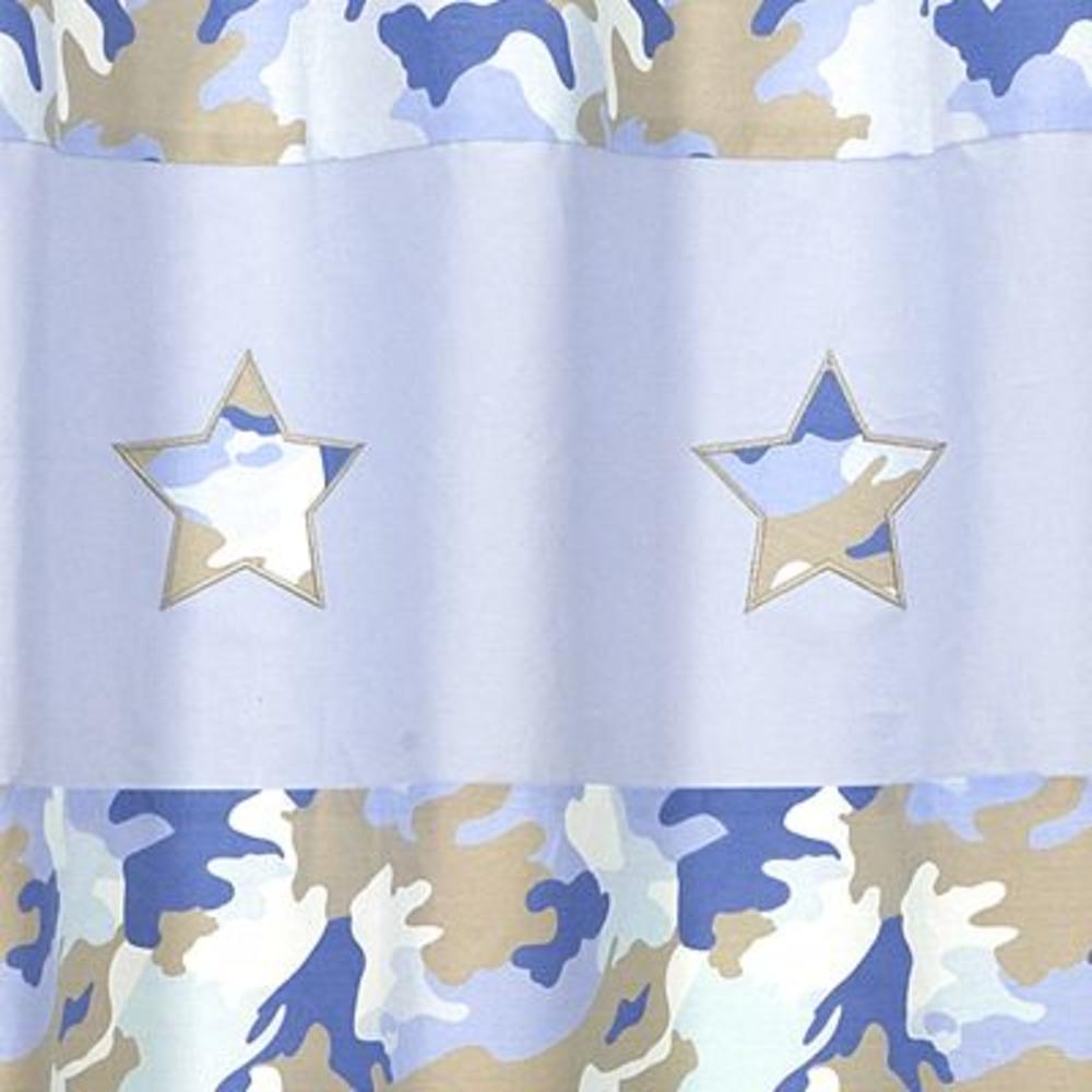 Sweet Jojo Designs Camo Blue Collection Shower Curtain