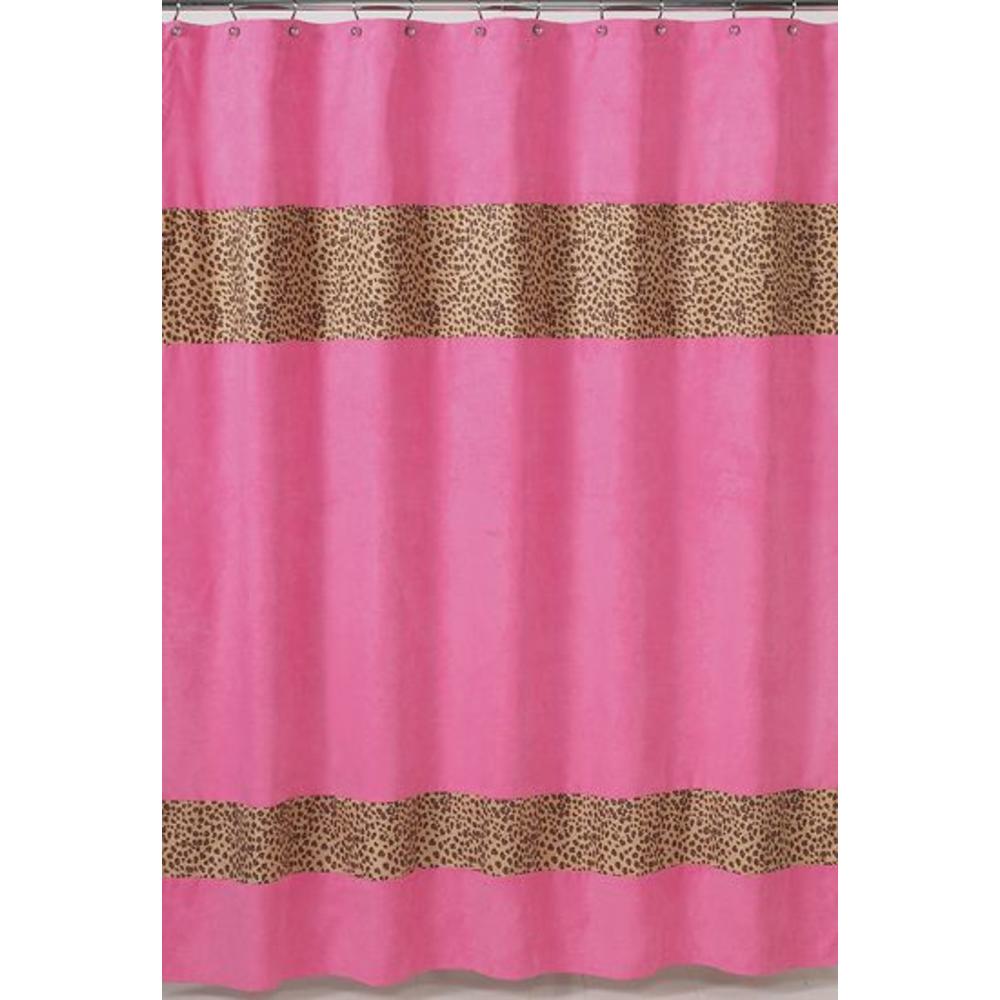 Sweet Jojo Designs Cheetah Pink Collection Shower Curtain