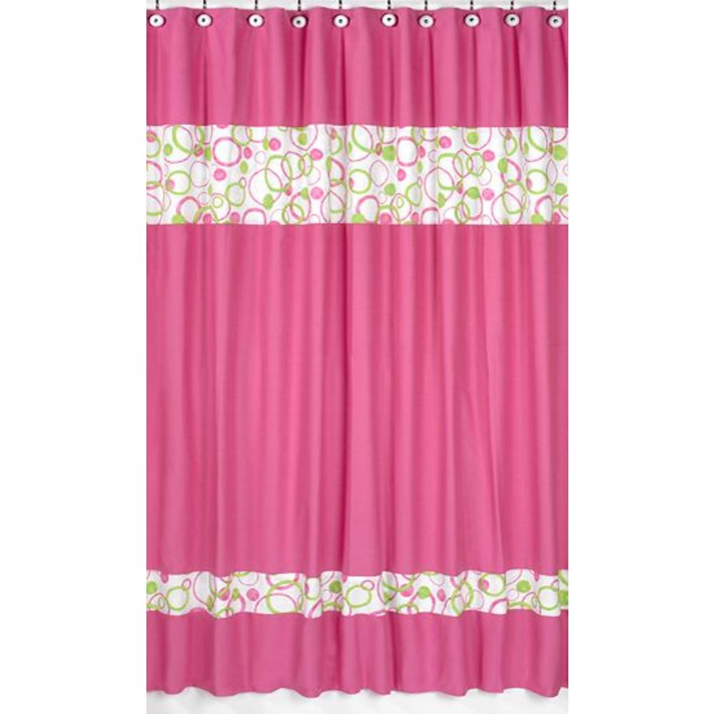 Sweet Jojo Designs Circles Pink Collection Shower Curtain