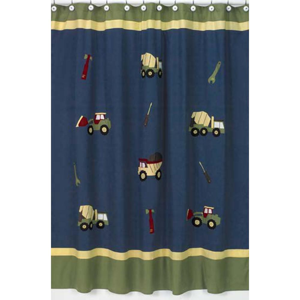 Sweet Jojo Designs Construction Collection Shower Curtain