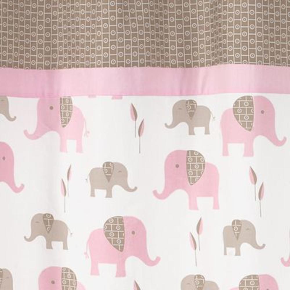 Sweet Jojo Designs Elephant Pink Collection Shower Curtain