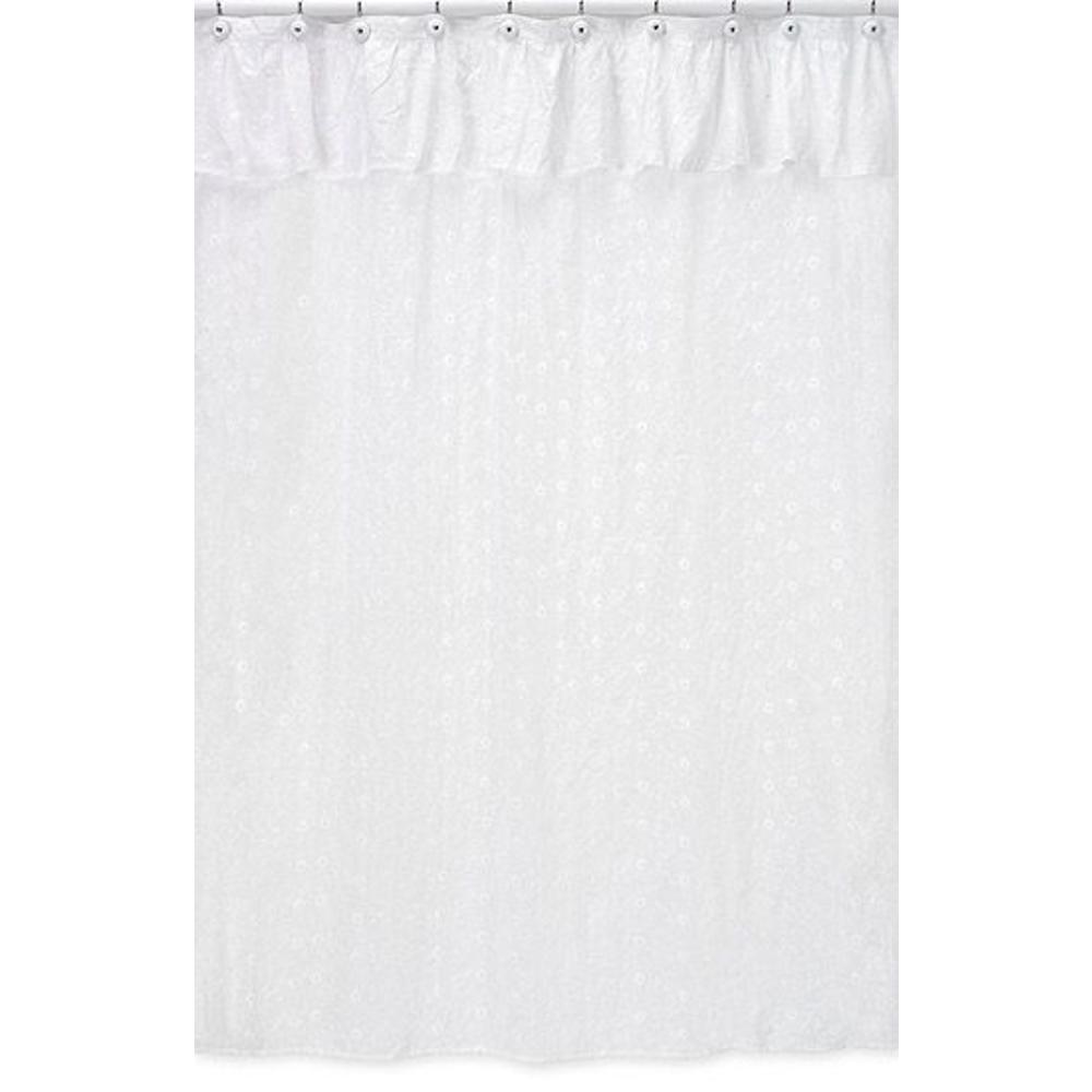 Sweet Jojo Designs Eyelet White Collection Shower Curtain