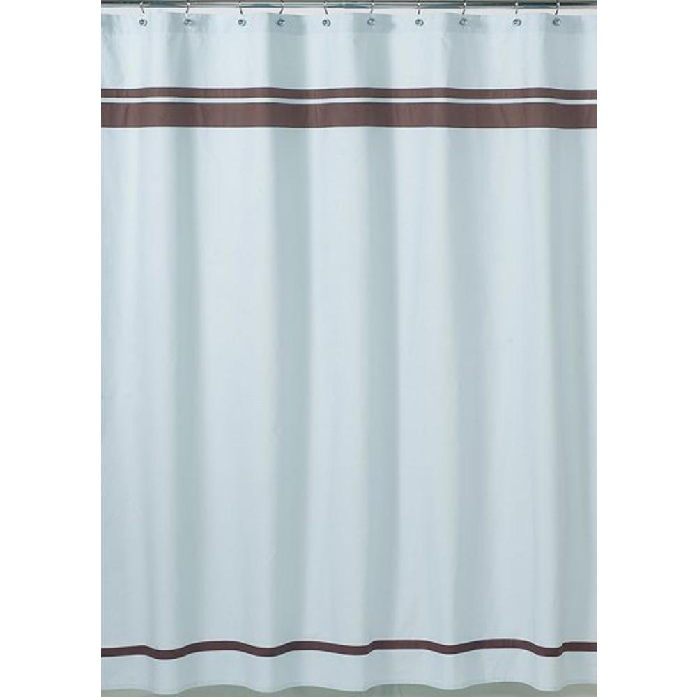 Sweet Jojo Designs Hotel Blue and Brown Collection Shower Curtain