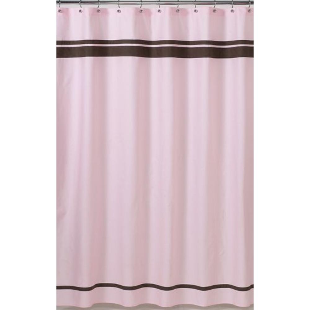 Sweet Jojo Designs Hotel Pink and Brown Collection Shower Curtain