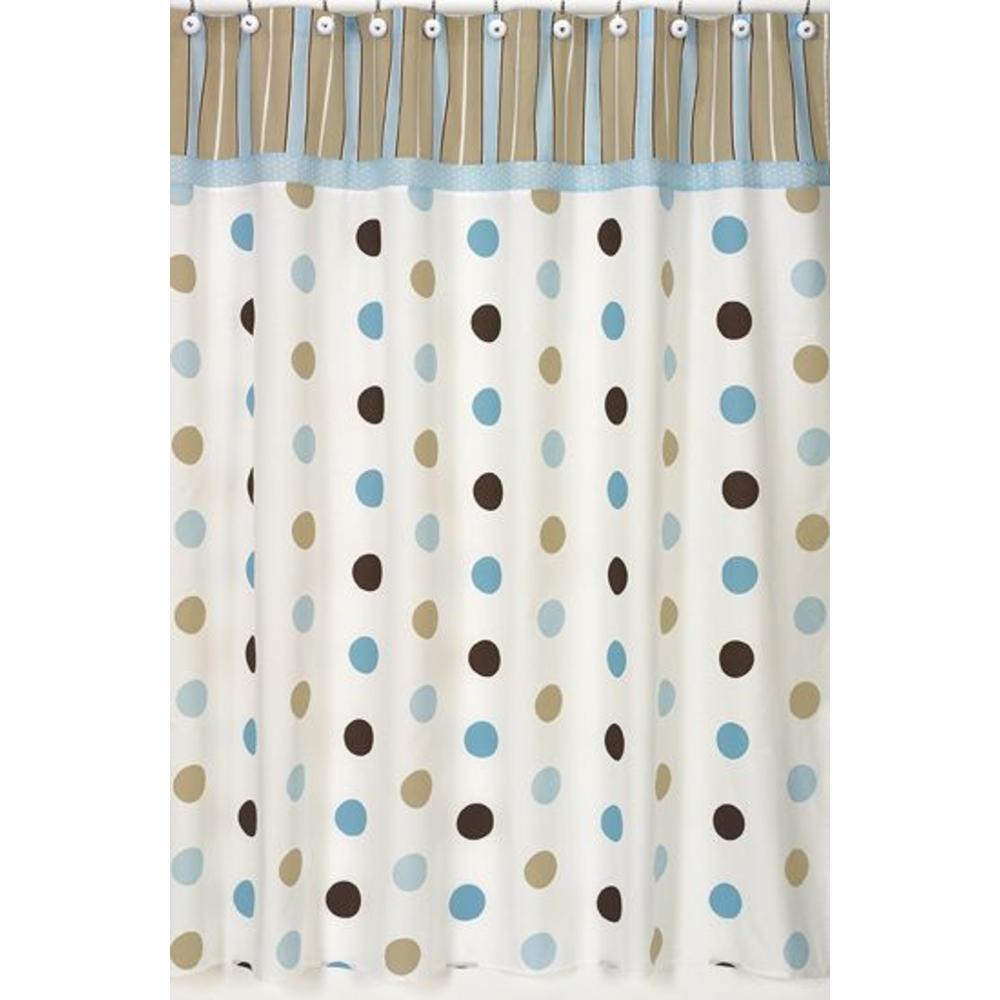 Sweet Jojo Designs Mod Dots Blue Collection Shower Curtain