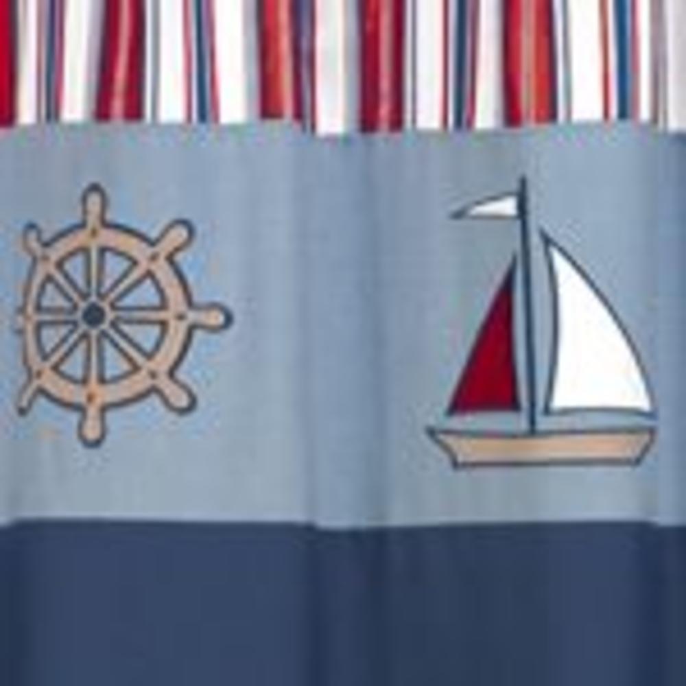 Sweet Jojo Designs Nautical Nights Collection Shower Curtain