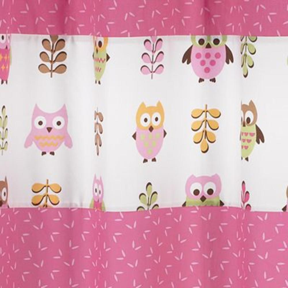 Sweet Jojo Designs Owl Pink Collection Shower Curtain