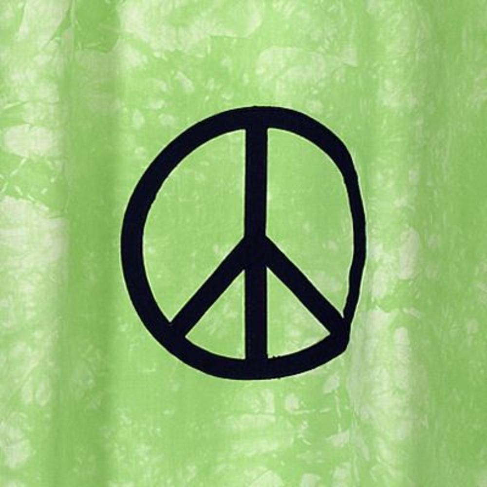 Sweet Jojo Designs Peace Green Collection Shower Curtain