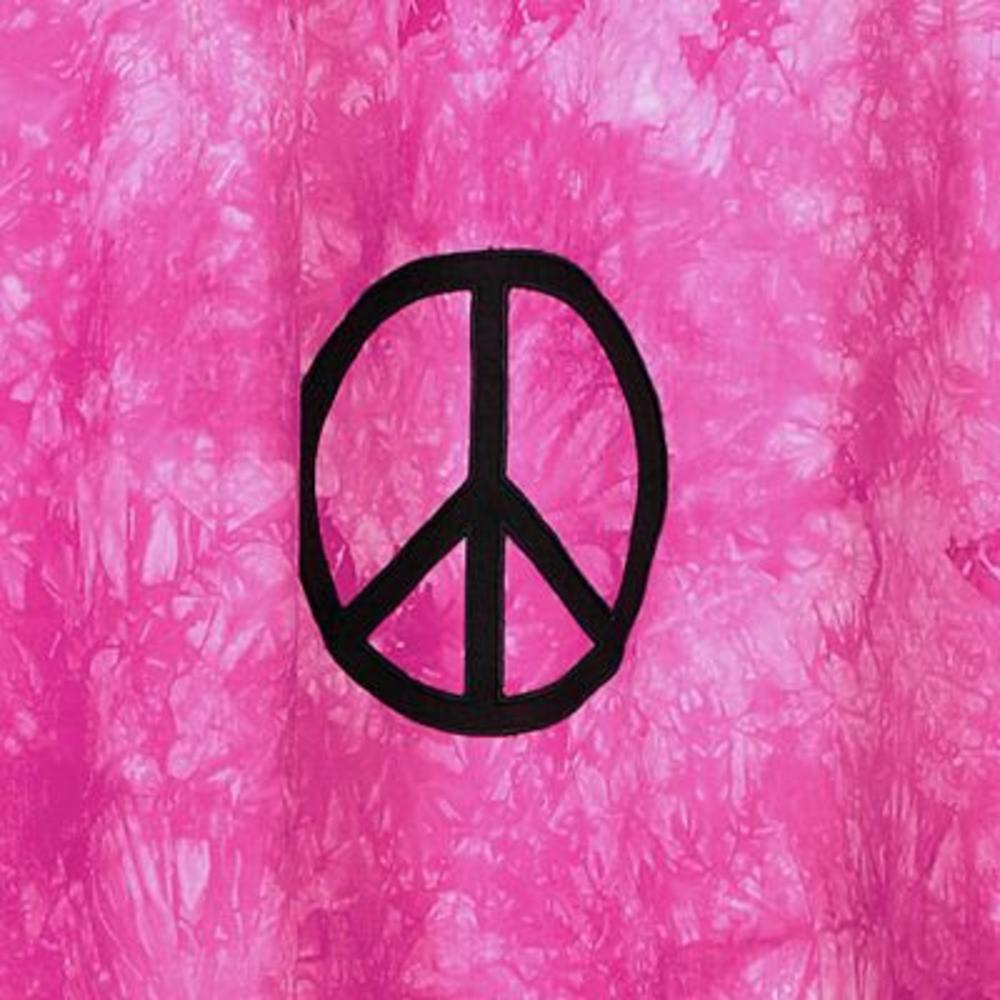 Sweet Jojo Designs Peace Pink Collection Shower Curtain