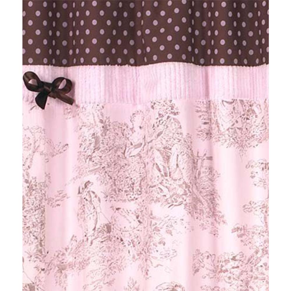 Sweet Jojo Designs Pink and Brown Toile Collection Shower Curtain