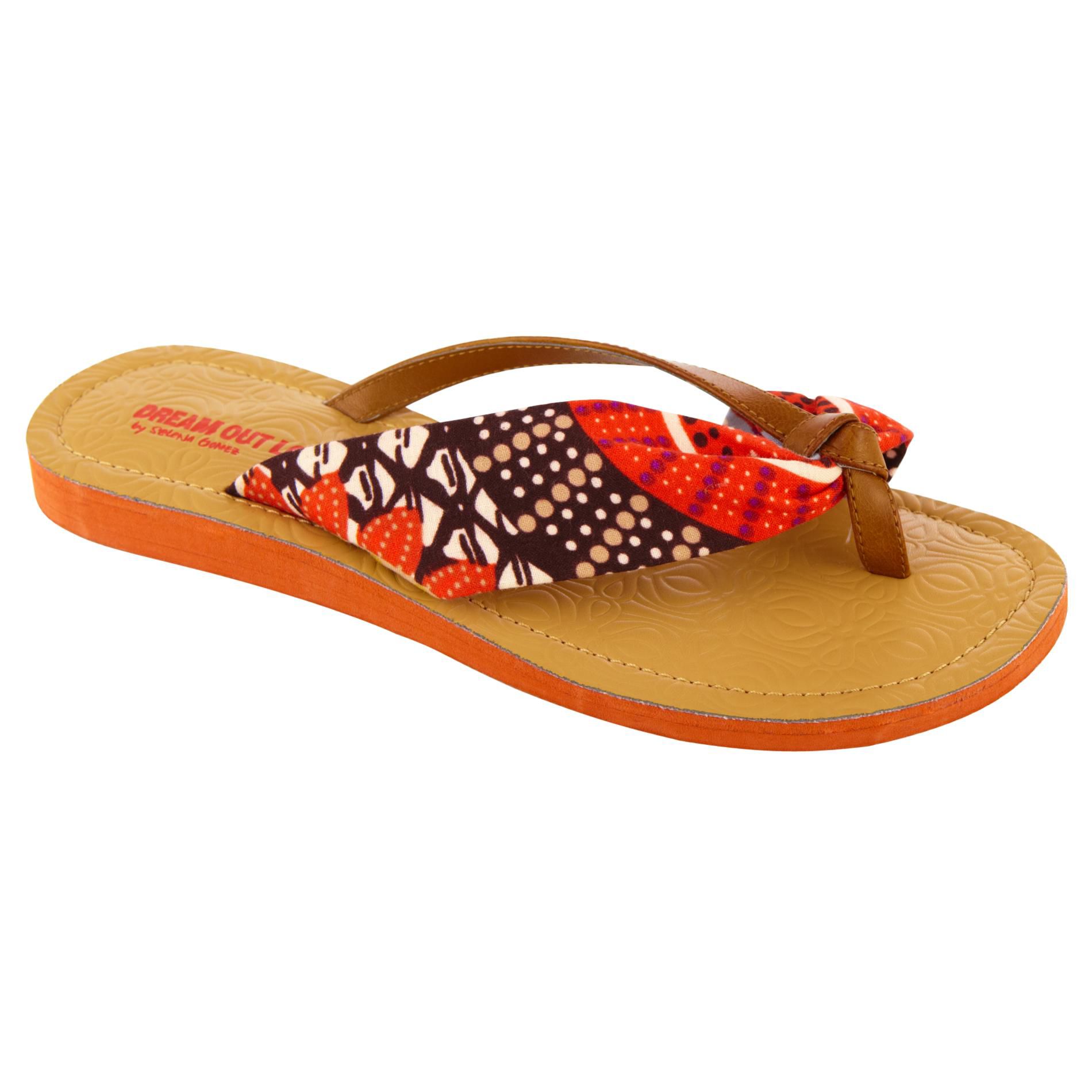 Dream Out Loud by Selena Gomez Women's Scarf Print Thong Sandal Belina - Brown at Kmart.com