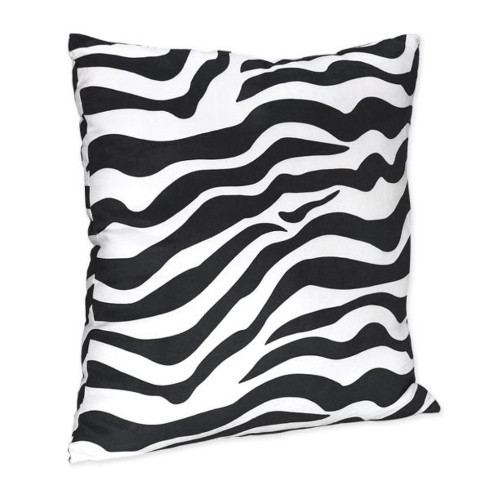 Sweet Jojo Designs Zebra Lime Collection Decorative Pillow