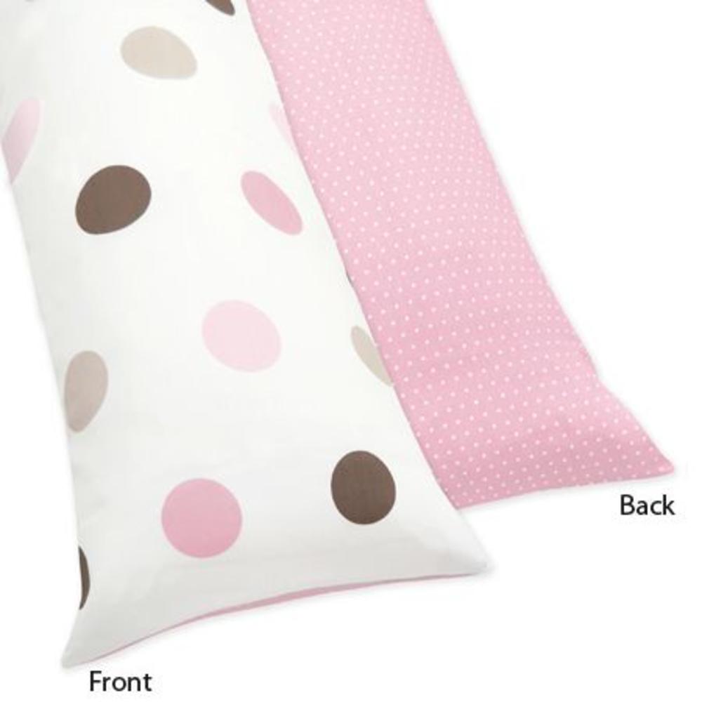 Sweet Jojo Designs Mod Dots Pink Collection Body Pillow Case