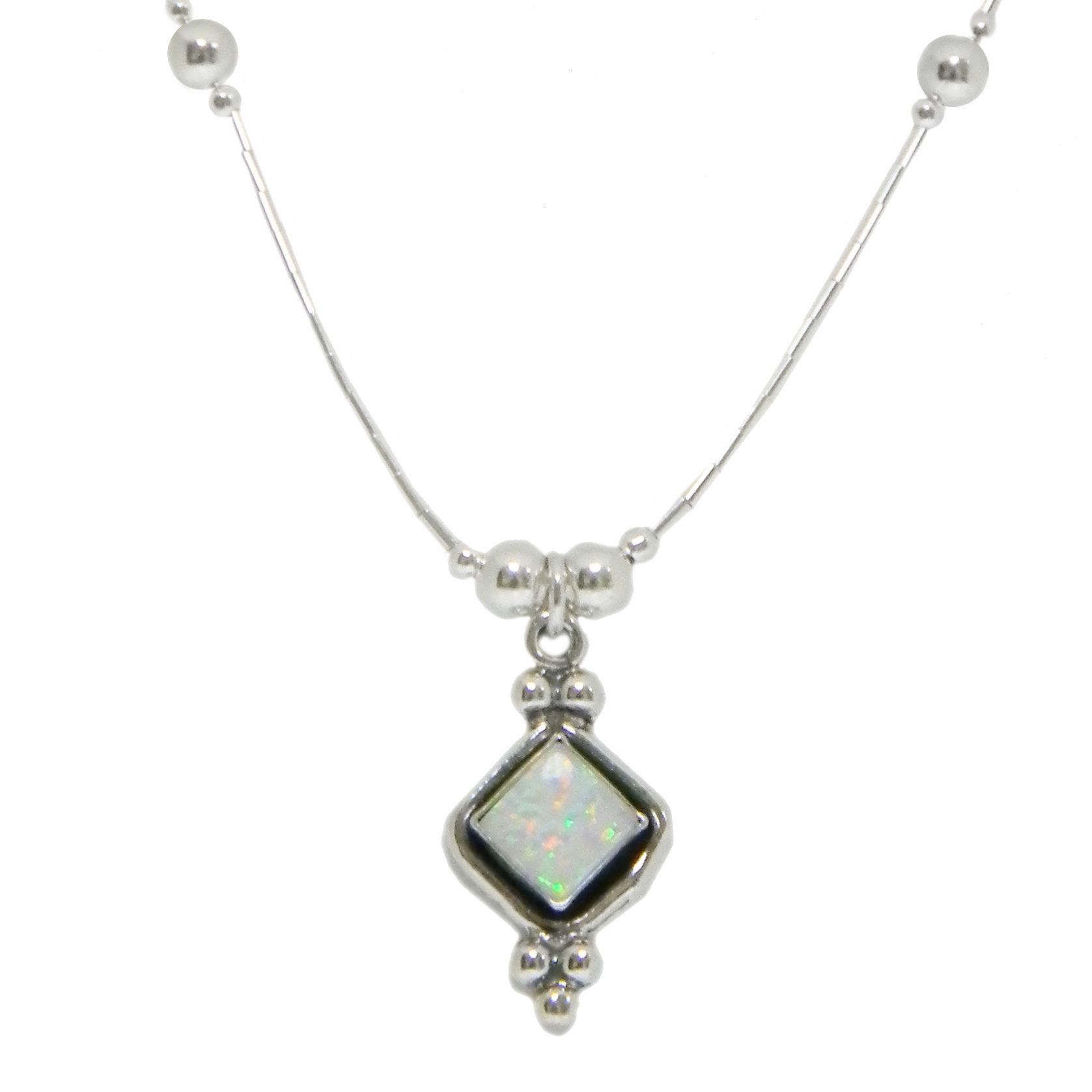 Elegant White Opal Pendant