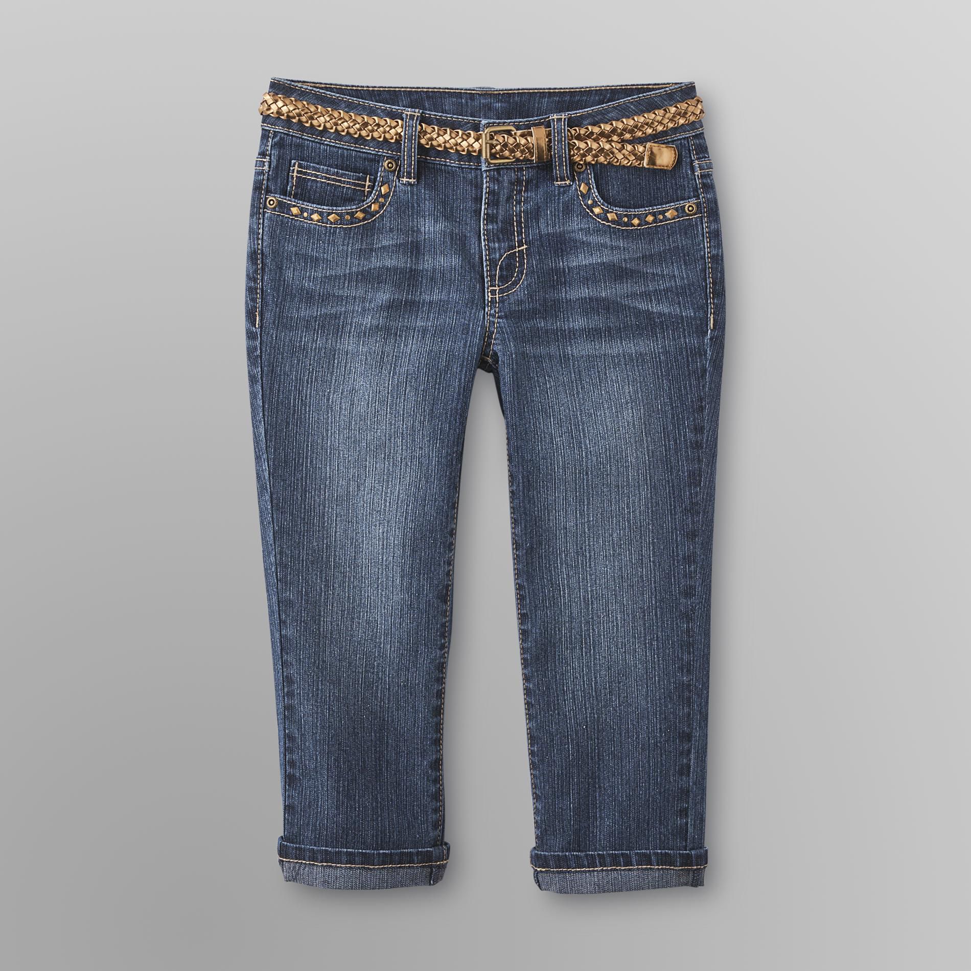 Route 66 Girl's Belted Capri Jeans - Dark Wash at Kmart.com