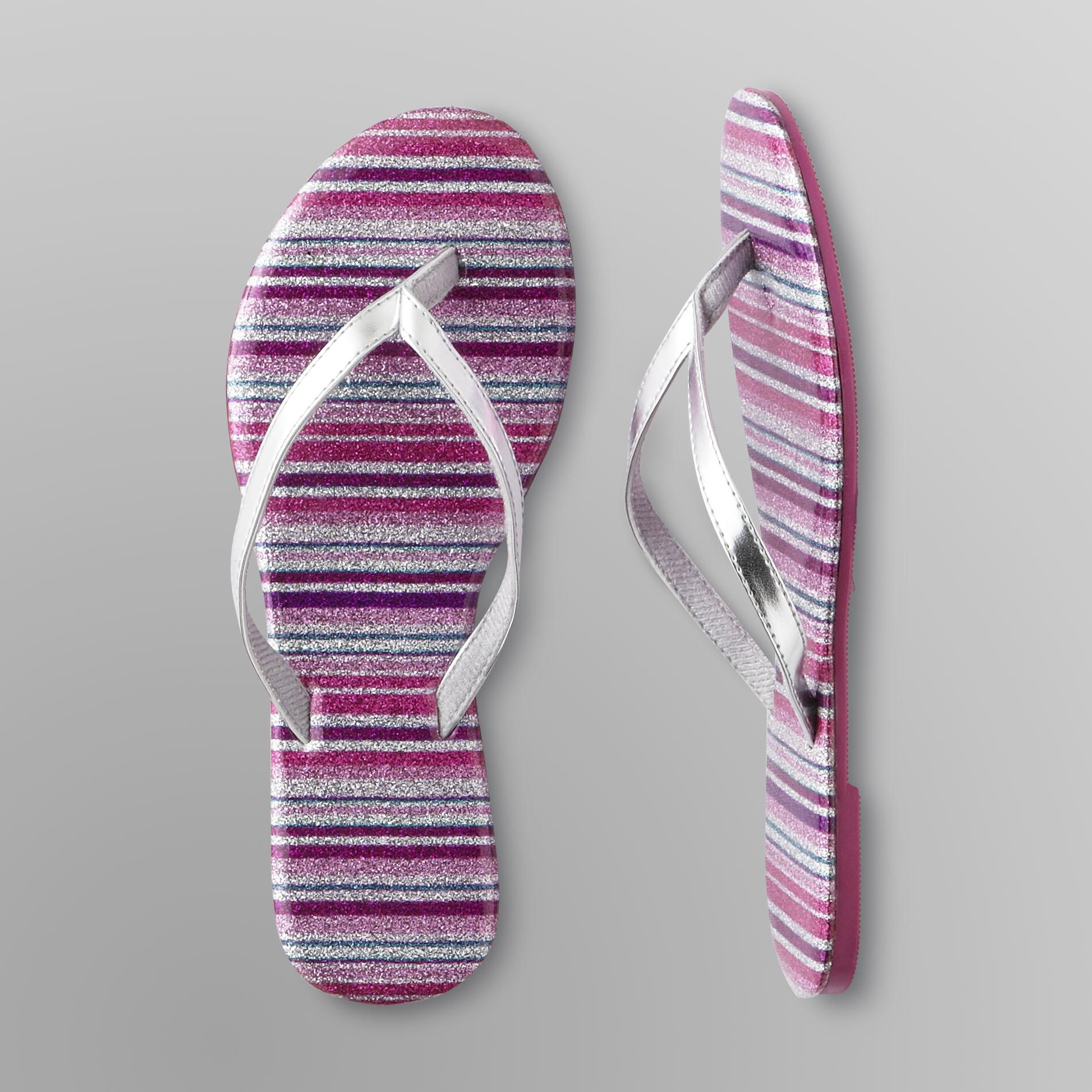 Bongo Junior's Faux Leather Flip-Flops - Glitter at Kmart.com