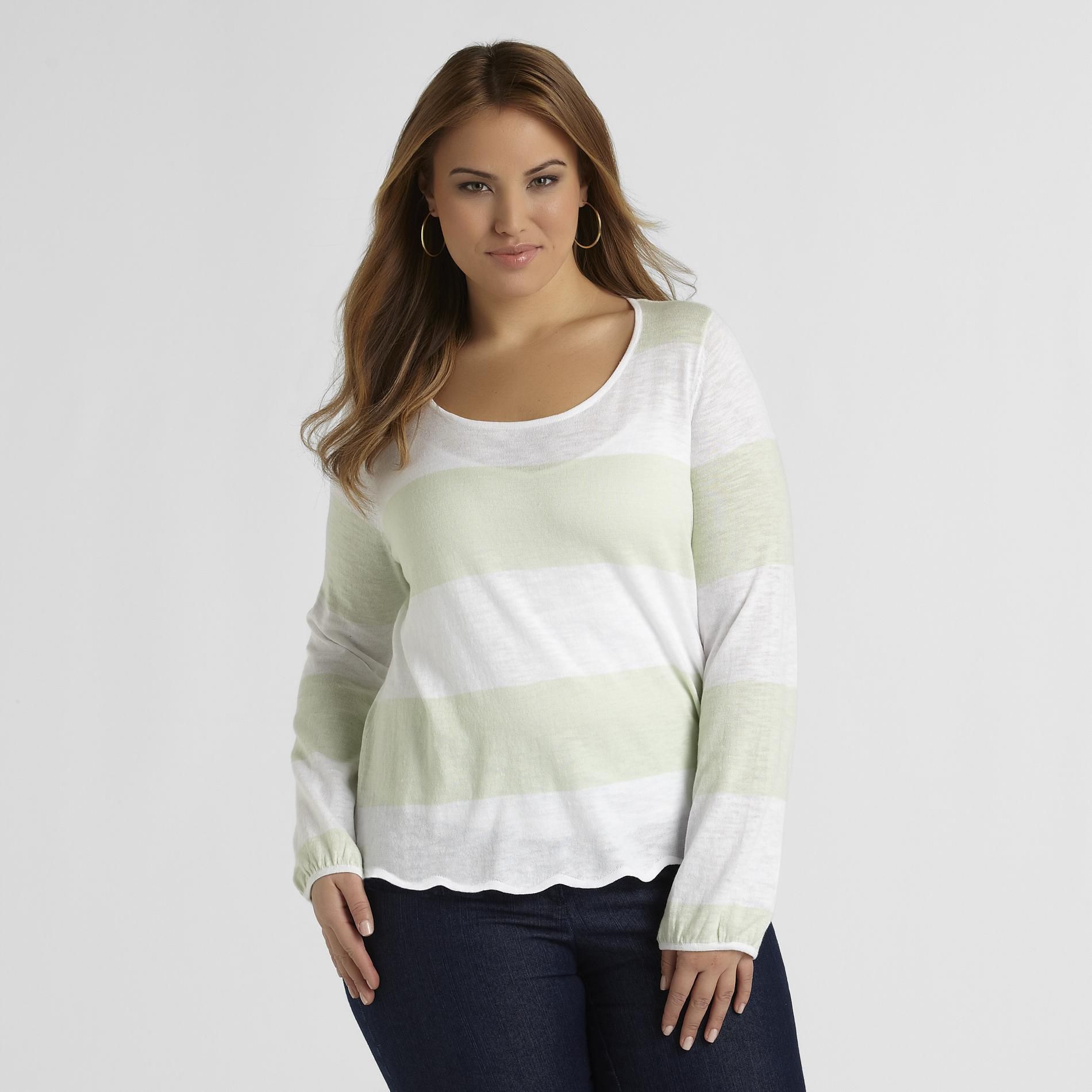 Love Your Style, Love Your Size Women's Plus Sweater - Stripes at Kmart.com
