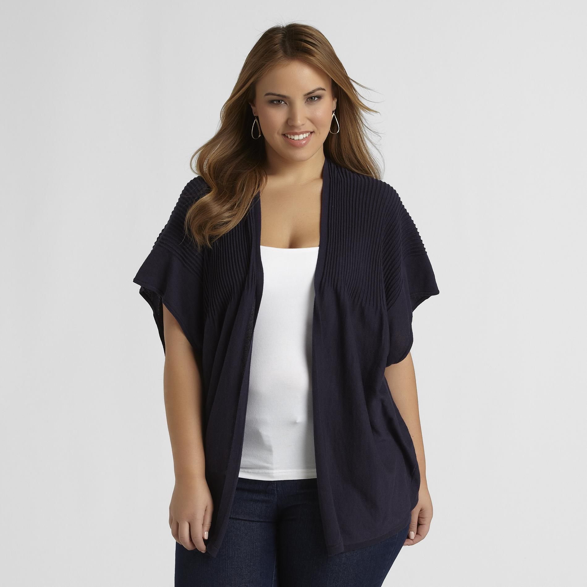 Love Your Style, Love Your Size Women's Plus Rib-Knit Cardigan at Kmart.com
