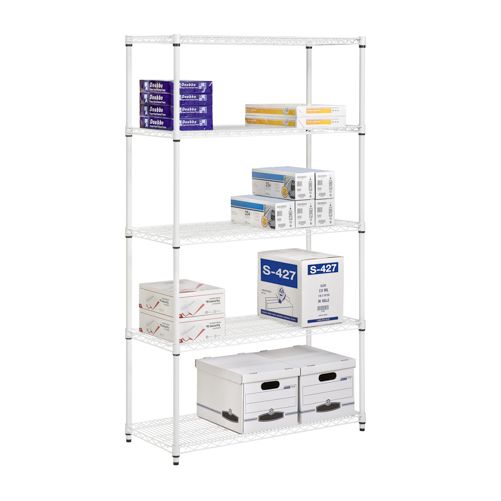 Honey-can-do Five tier white storage shelves 800lb at Sears.com