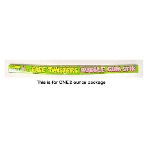 Bubble Gum Straws Sour Apple 2 oz