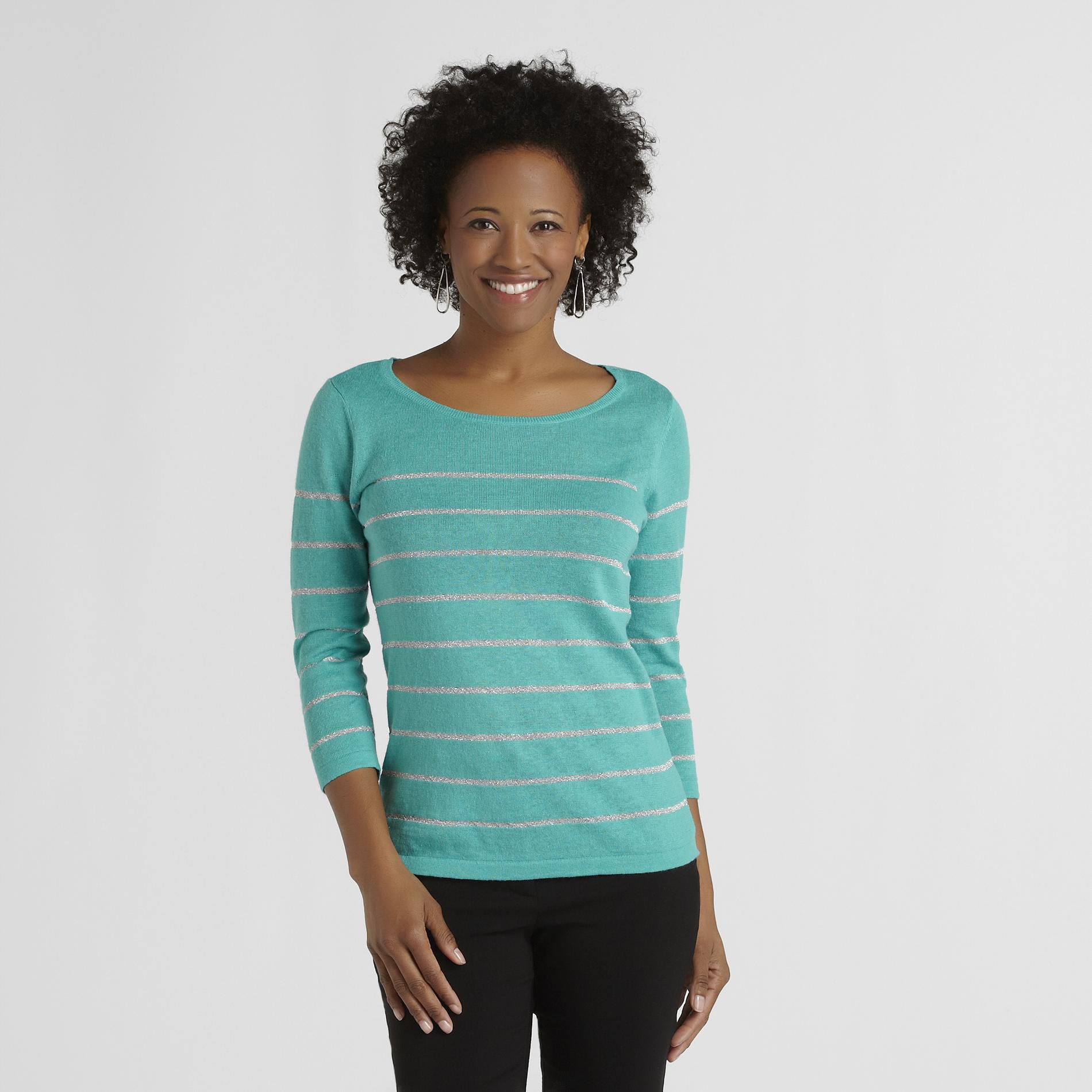 Jaclyn Smith Women's Sweater - Metallic Stripe at Kmart.com
