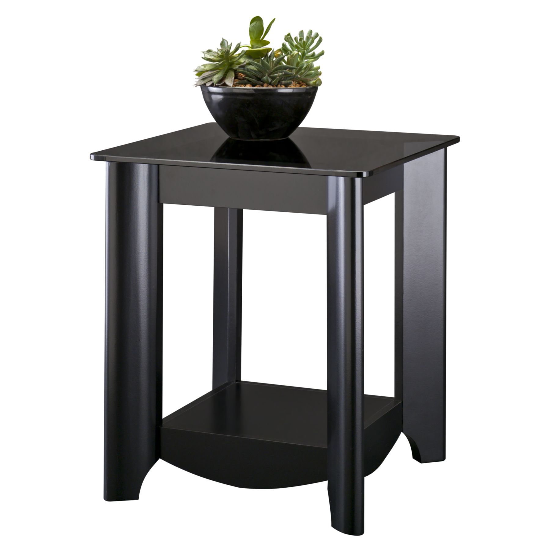 Bush Bush Furniture Aero End Tables in Black Finish - BUSH INDUSTRIES