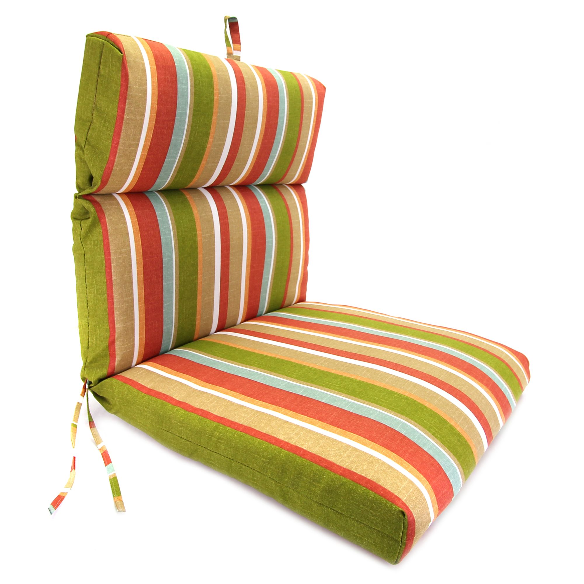 Mila Stripe Sesame French Edge Chair Cushion