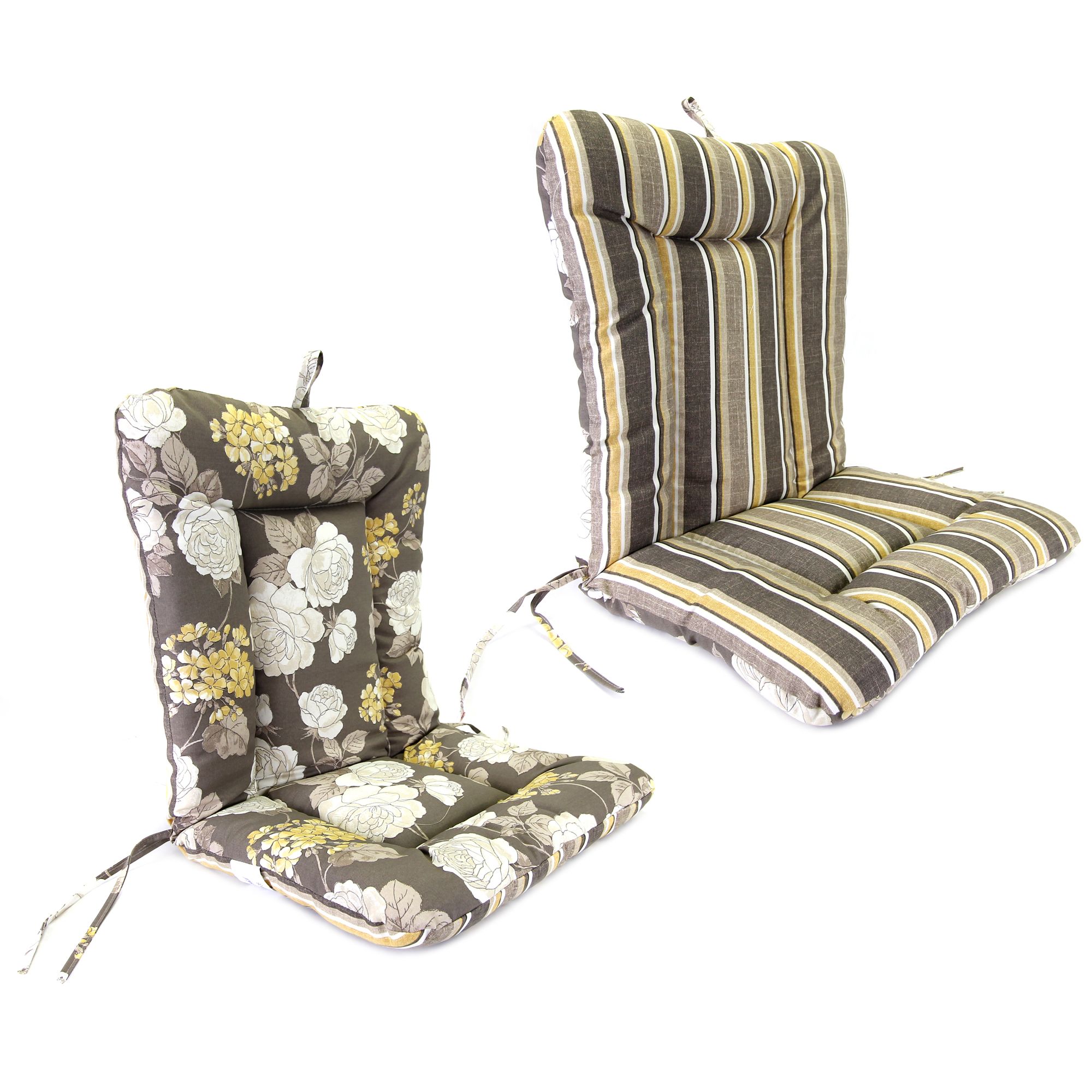 Vivienne/Brandy Stripe Putty Euro Chair Cushion