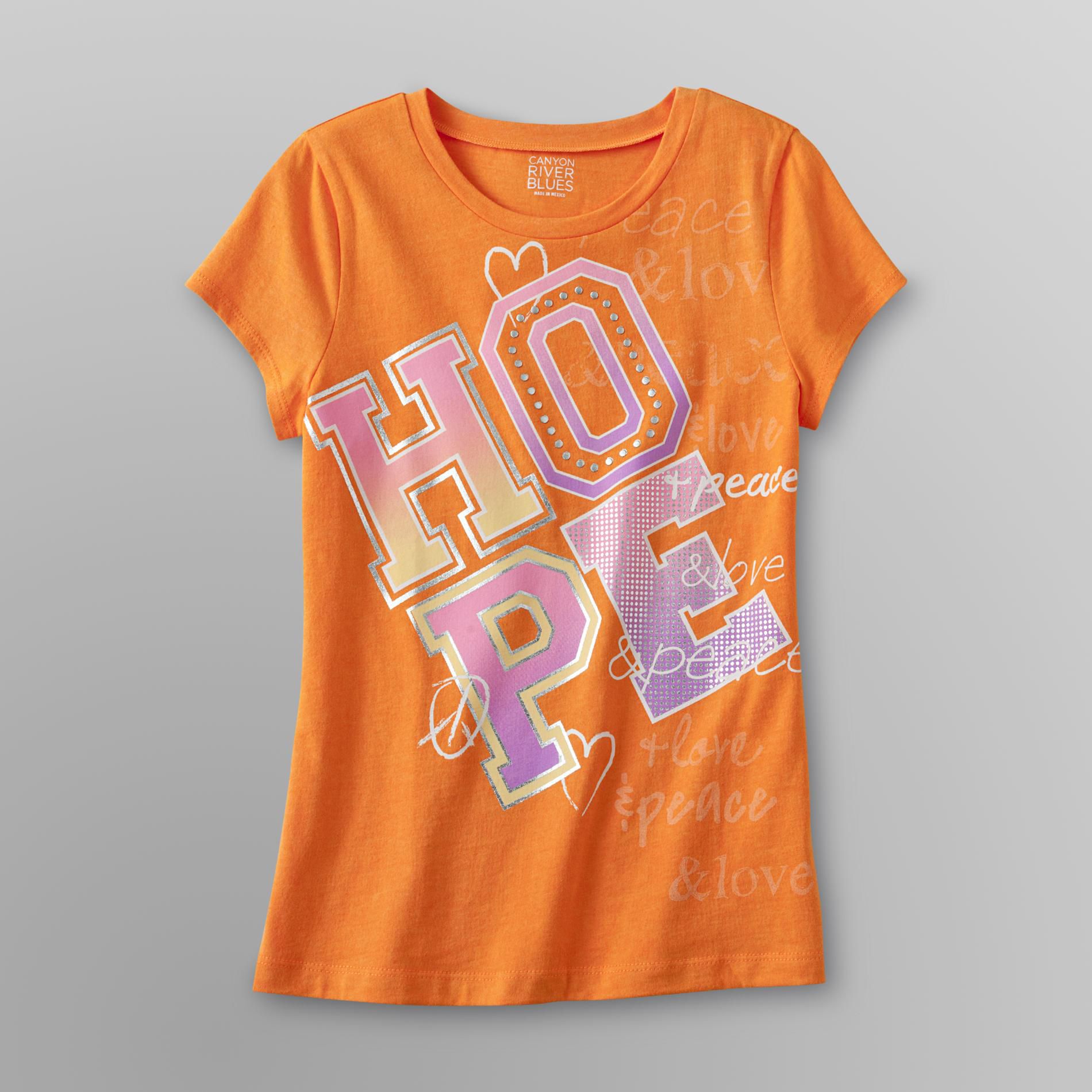 Canyon River Blues Girl's Graphic T-Shirt - Love, Hope, Peace at Sears.com