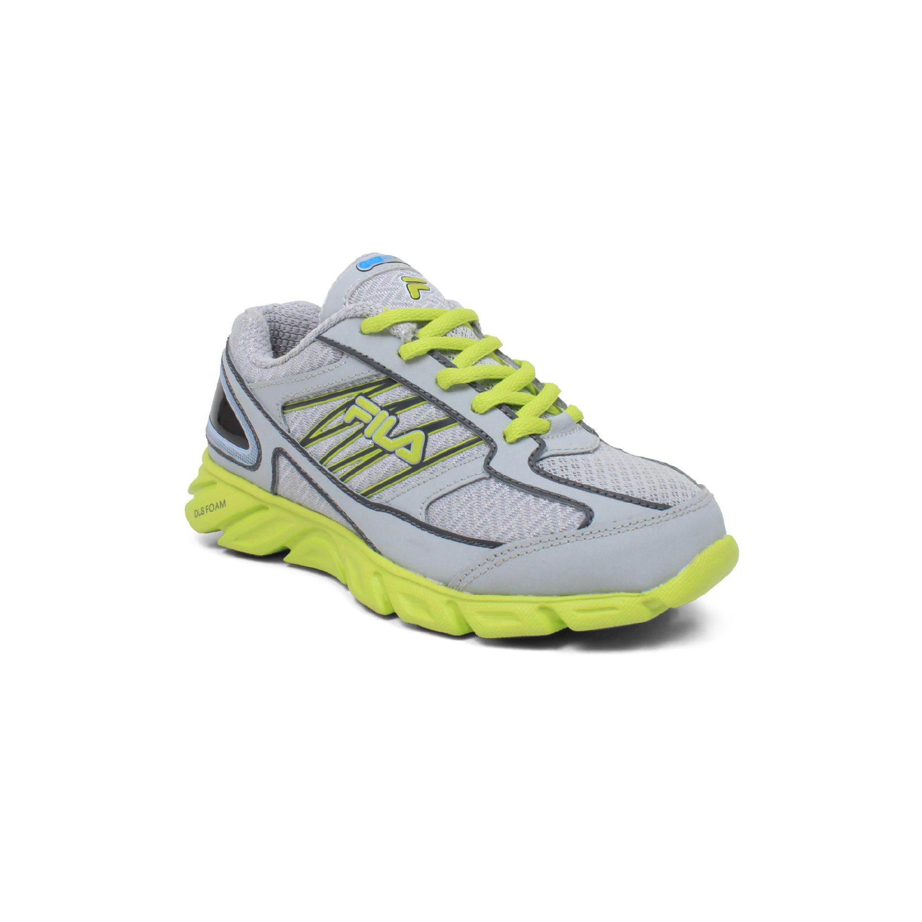 Fila Boy's Athletic Shoe Radical Lite - Silver/Gray/Lime