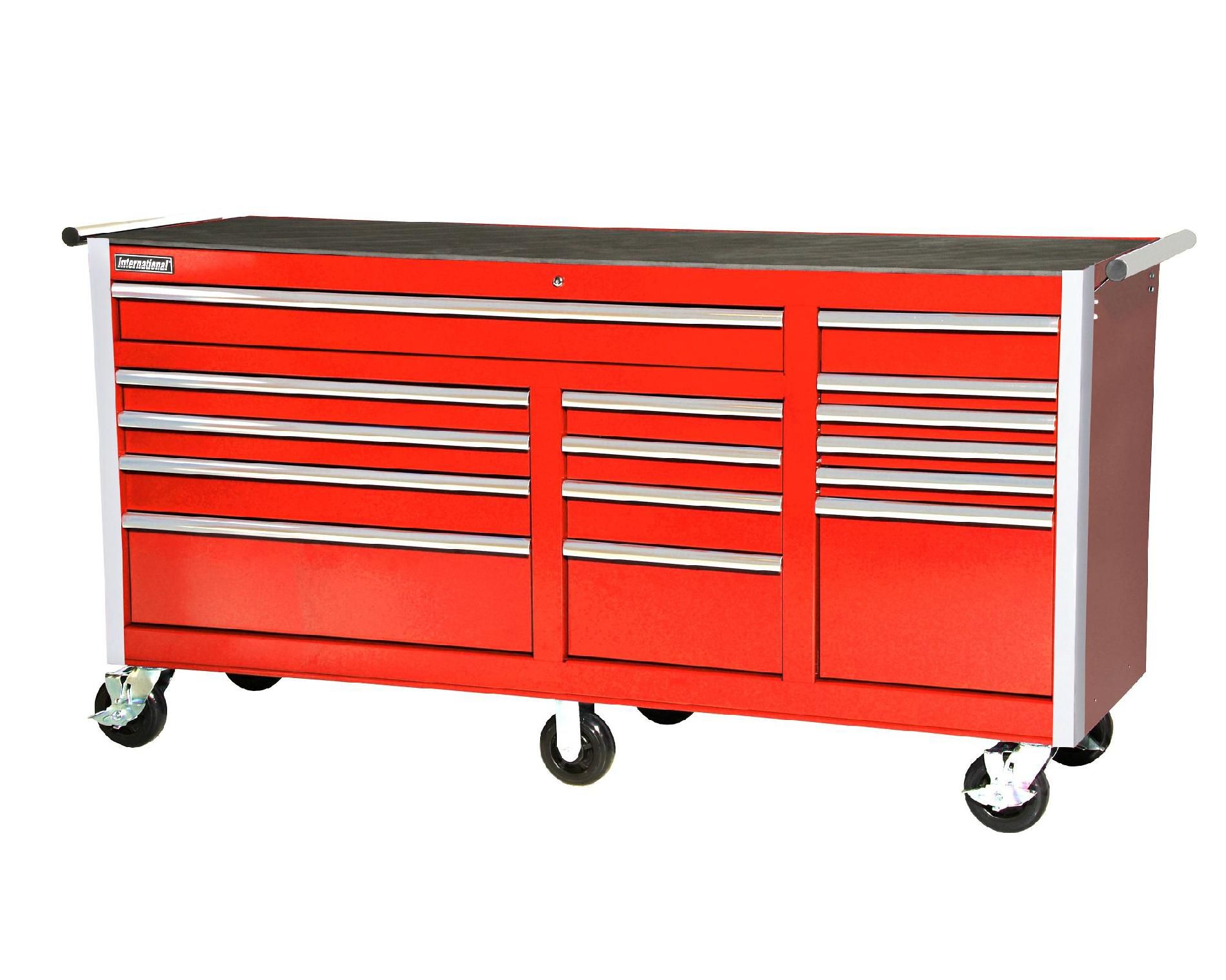 International 75" 15-Drawer Ball Bearing Slides Roller Cabinet Red at Sears.com