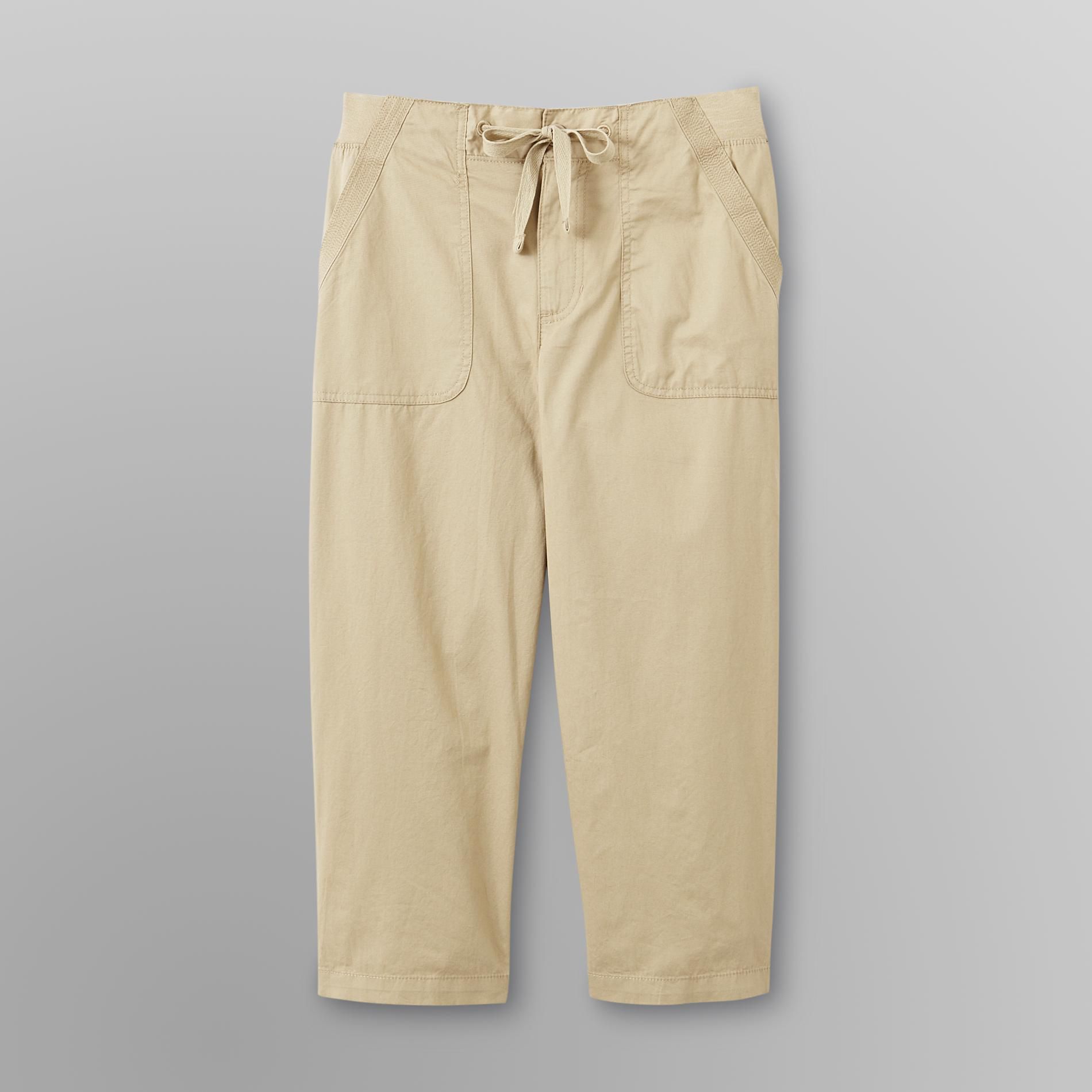 Basic Editions Women's Elastic Waist Capri Pants at Kmart.com