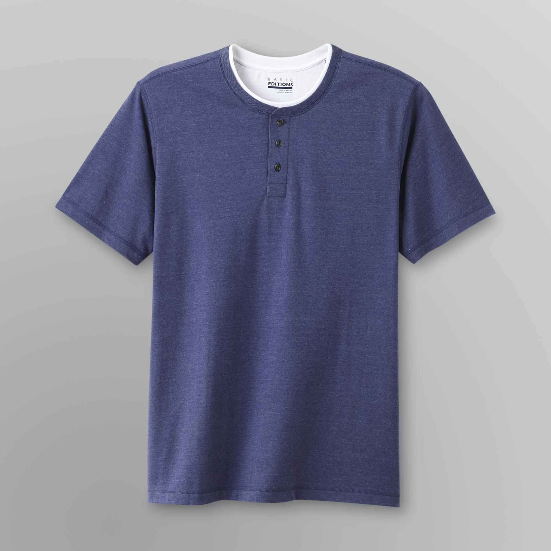 Basic Editions Men's Henley - Heather at Kmart.com