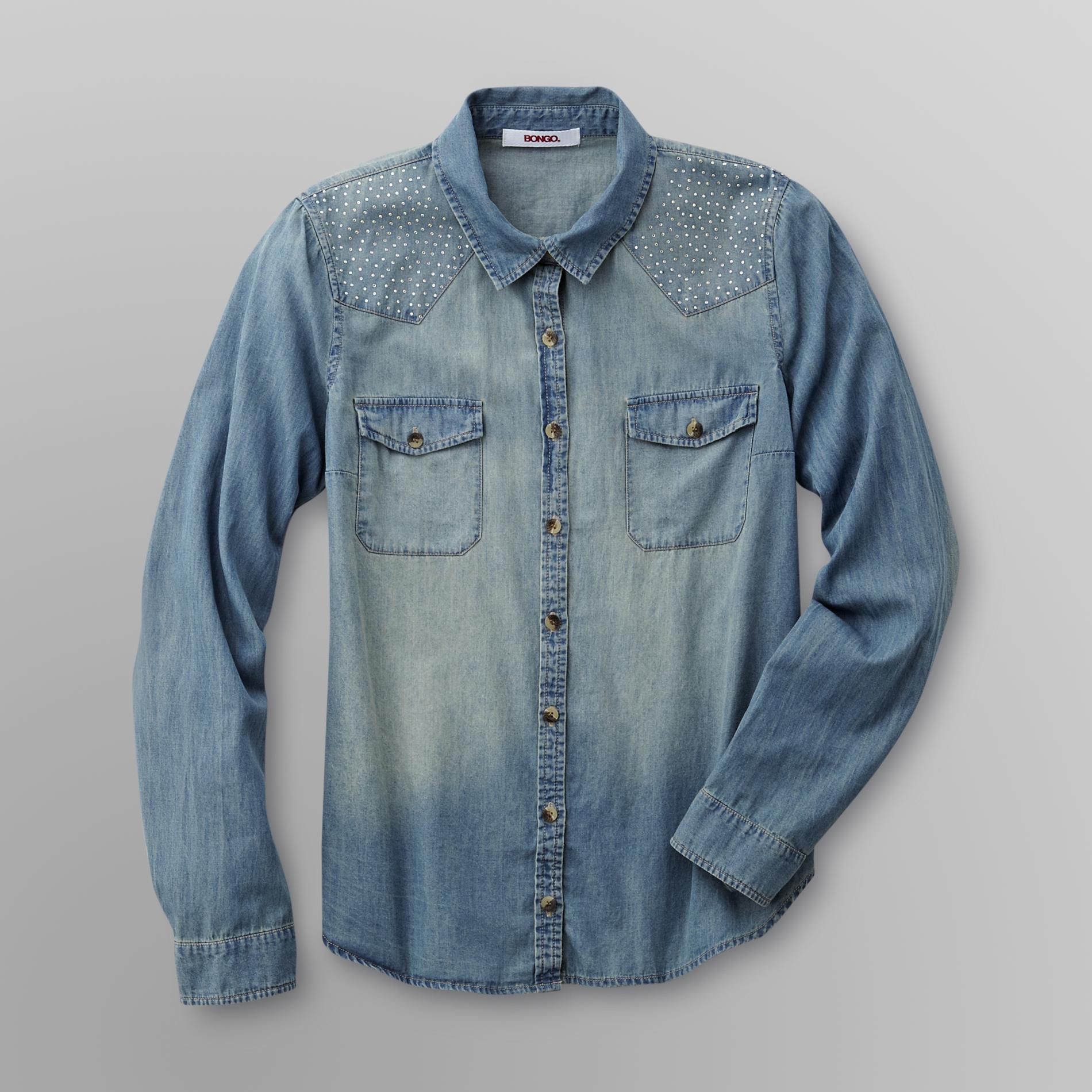 Bongo Junior's Chambray Shirt - Rhinestones at Kmart.com