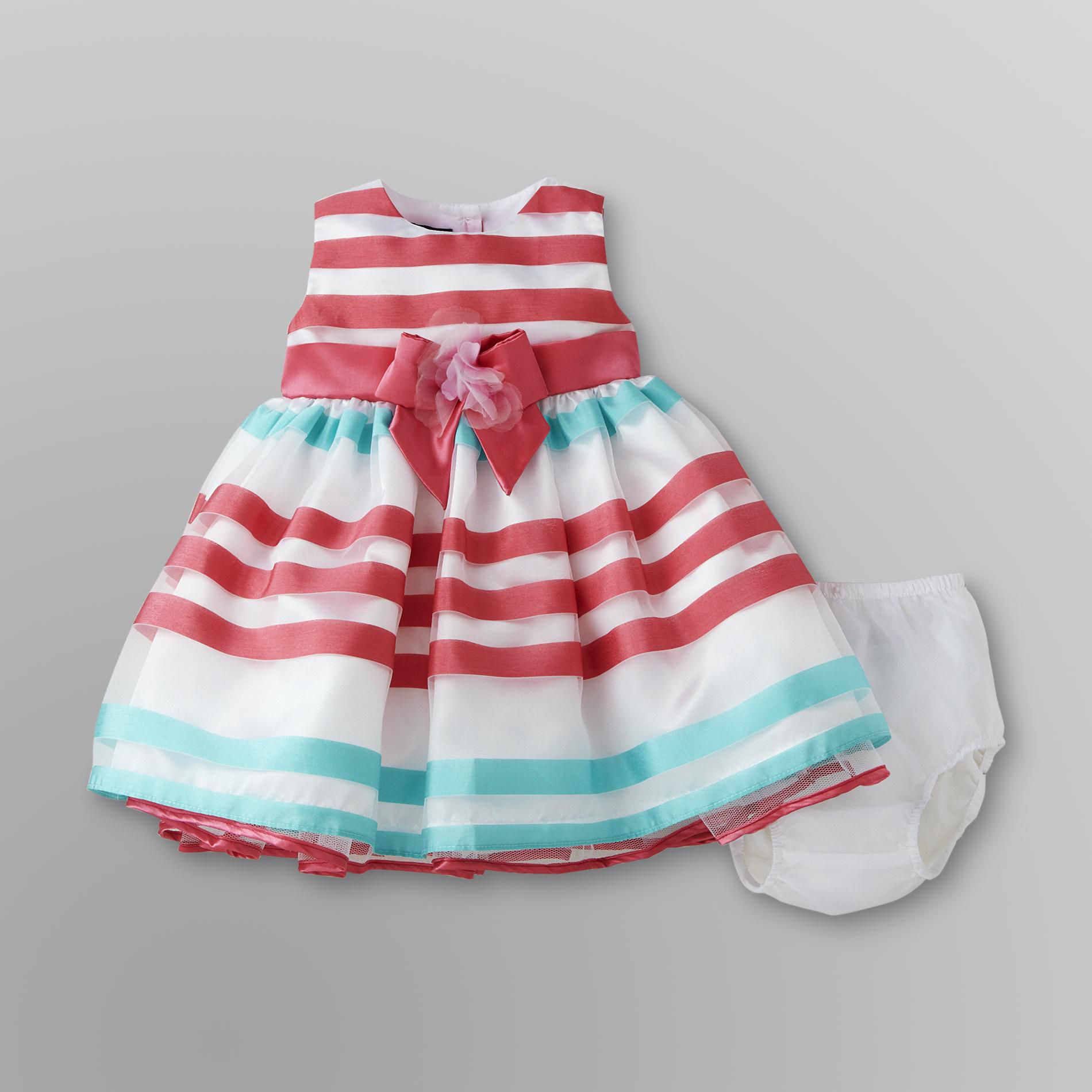 Holiday Editions Infant and Toddler Girl's Ribbon Stripe Dress at mygofer.com