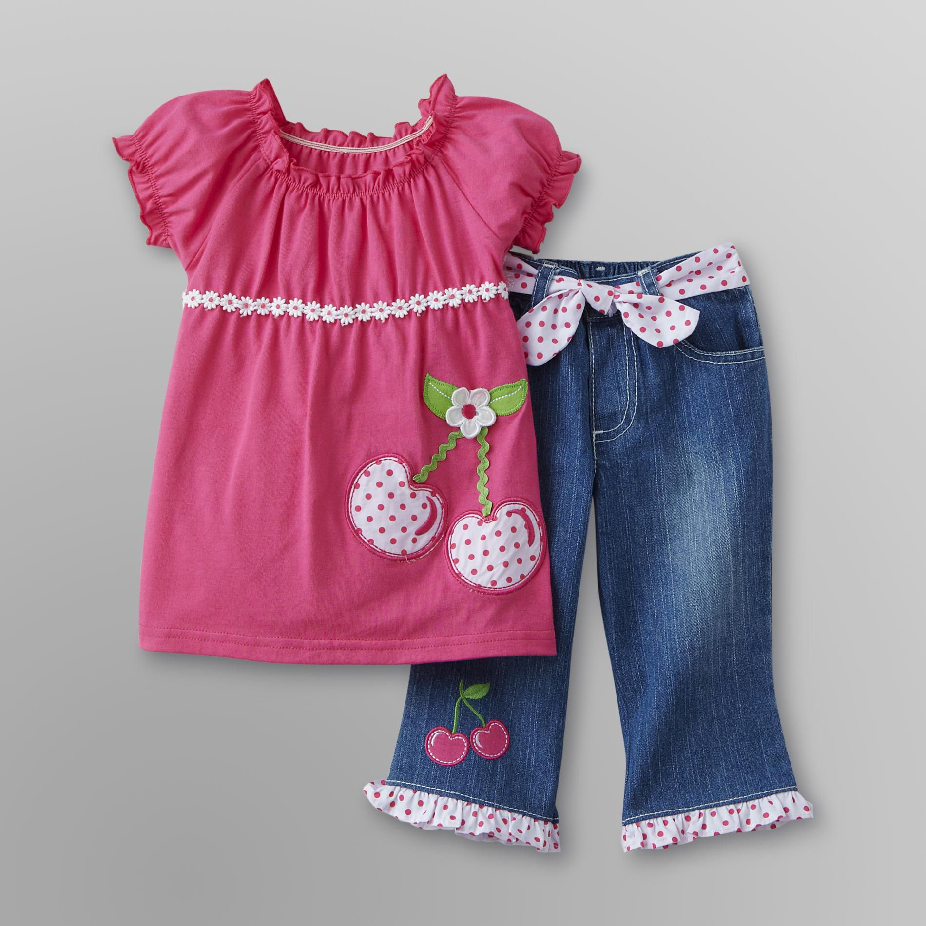 WonderKids Toddler Girl's Top & Jeans - Cherry at Kmart.com