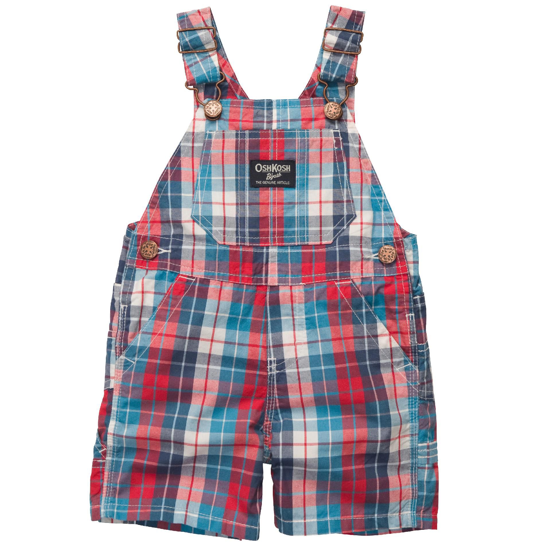 OshKosh Newborn & Infant Boys Plaid Shortall at Sears.com