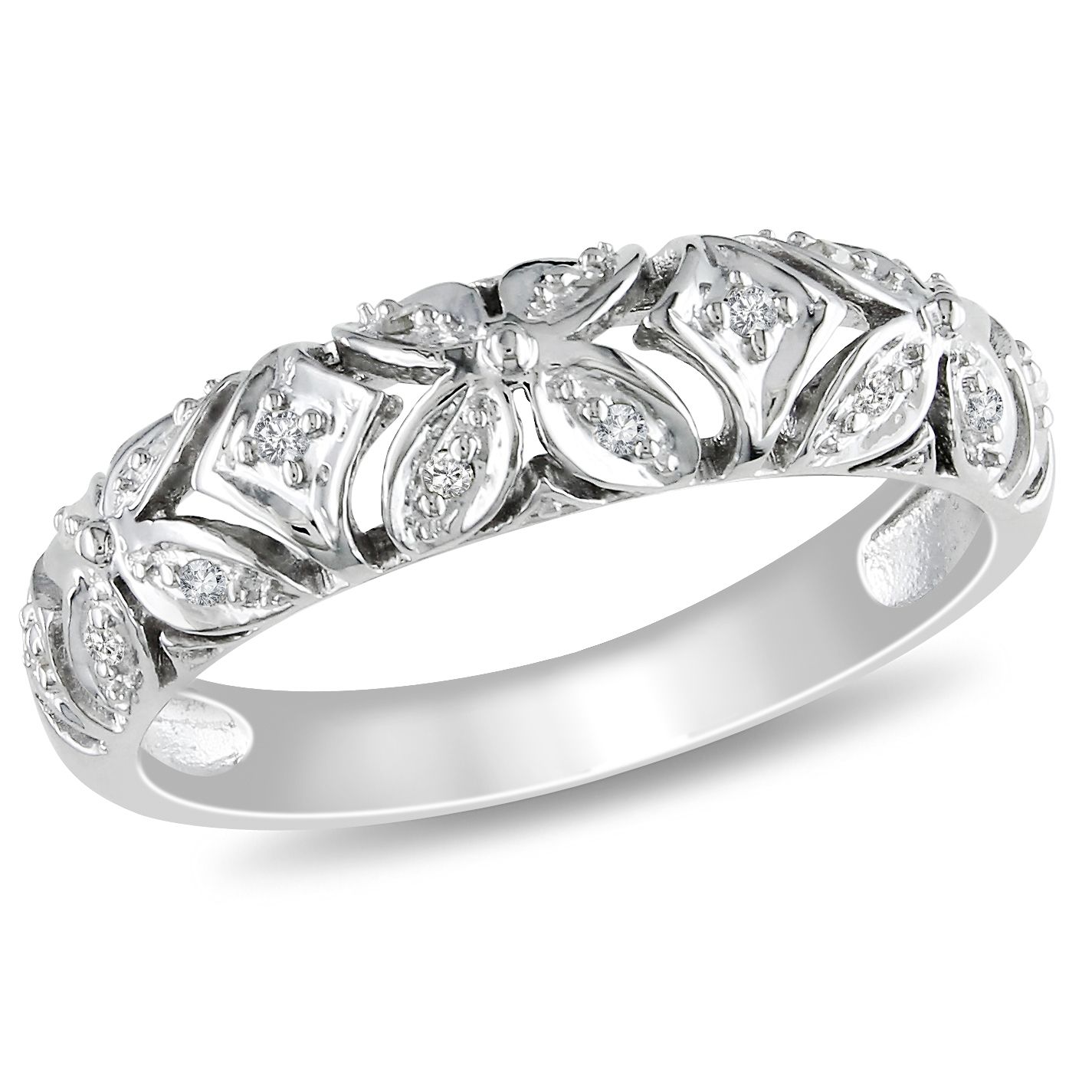 Amour Sterling Silver 0.07 CT Diamond Fashion Ring (I3) at Sears.com
