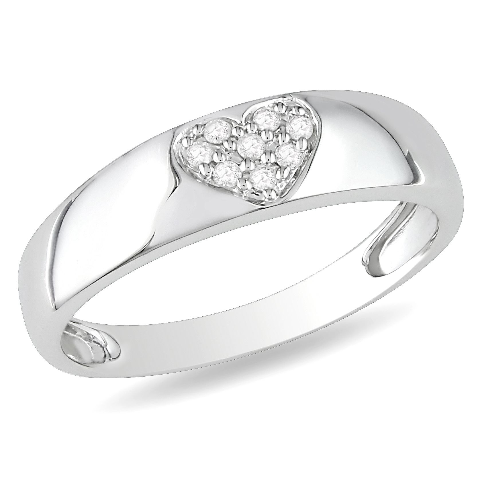 0.06 CTTW Diamond Fashion Ring Set in 10K White Gold (GH I2;I3)