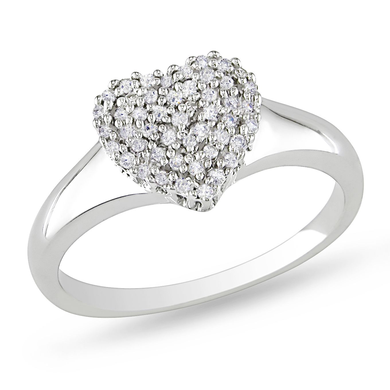 1/7 CTTW Diamond Fashion Ring Set in 10K White Gold (GH I2;I3)