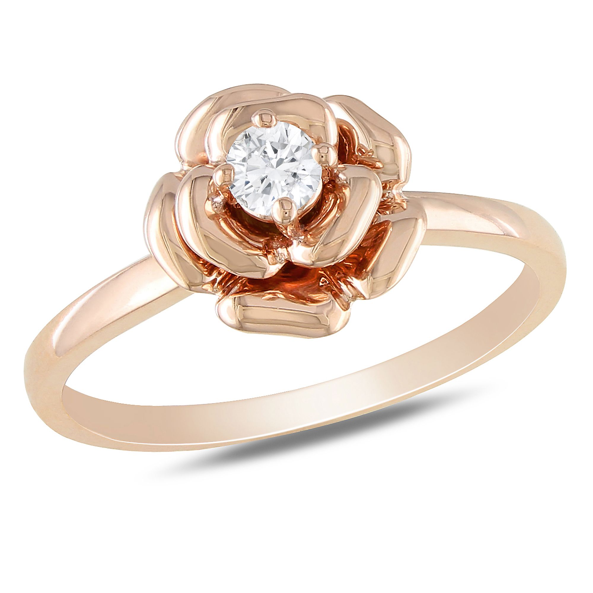 1/7 CTTW Diamond Fashion Ring Set in 10K Pink Gold (GH I2;I3)