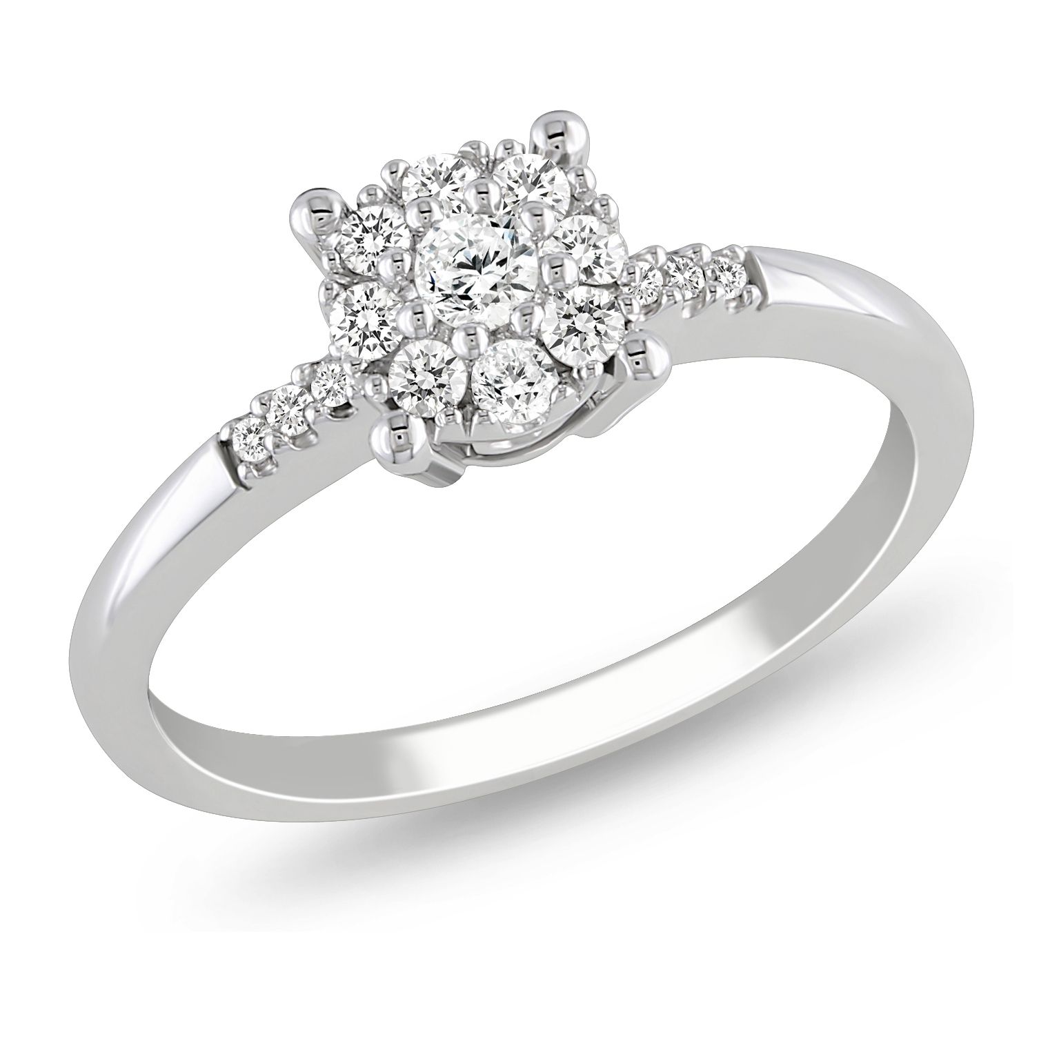 1/4 CTTW Diamond Fashion Ring Set in 10K White Gold (GH I2;I3)