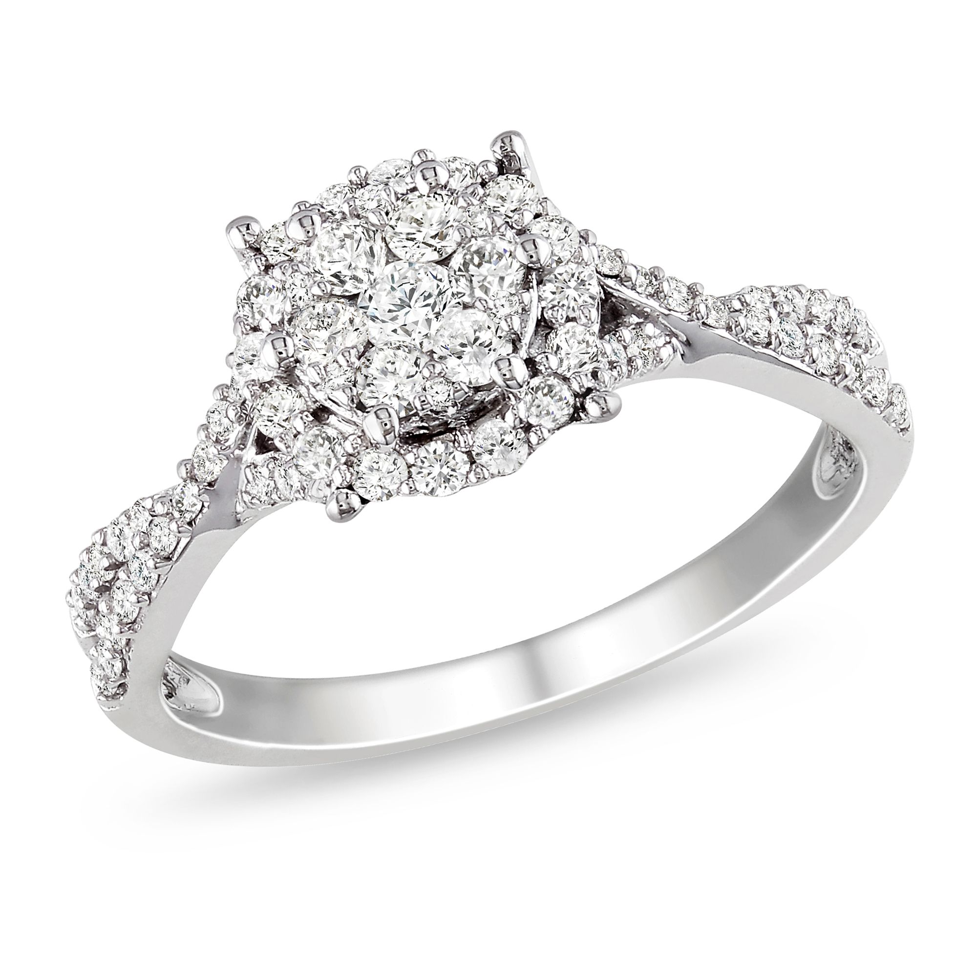 1/2 CTTW Diamond Fashion Ring Set in 10K White Gold (GH I2;I3)