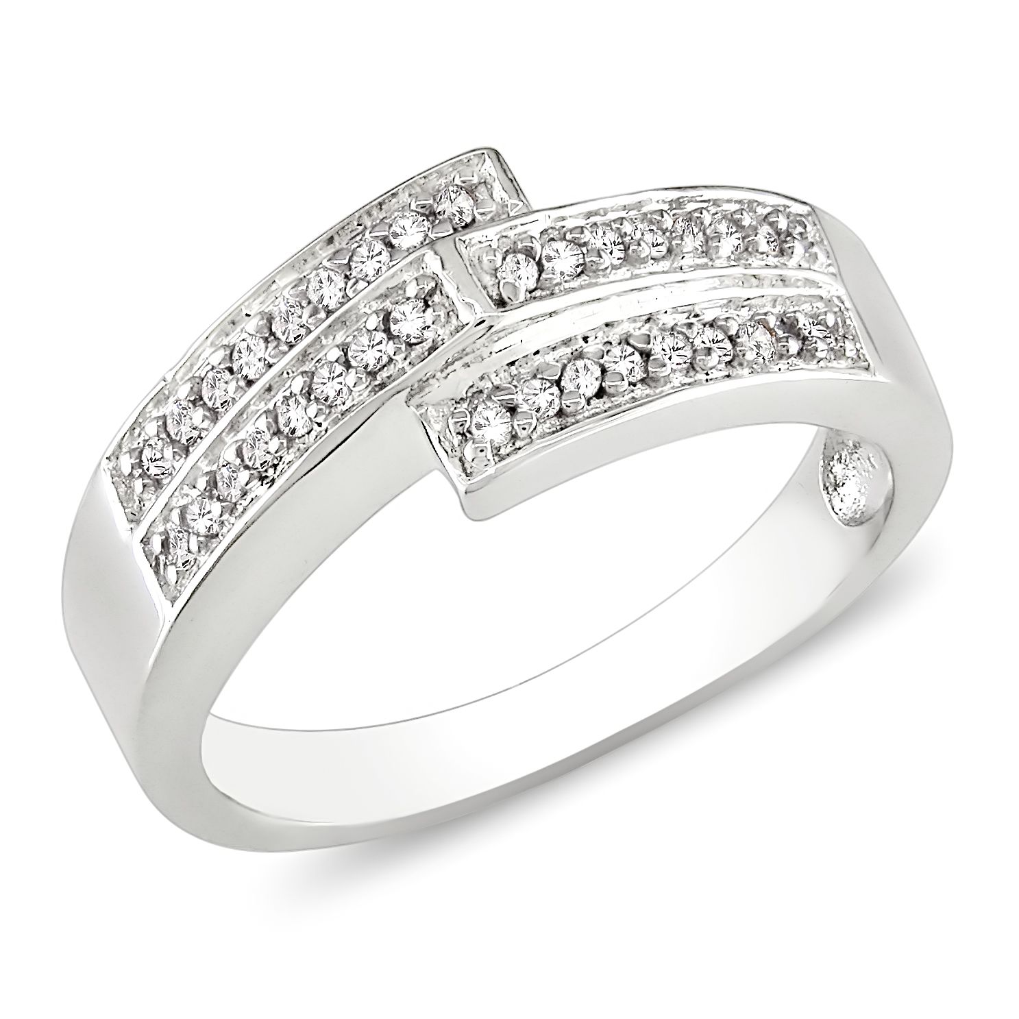 1/6 CTTW Diamond Fashion Ring Set in 10K White Gold (GH I2;I3)