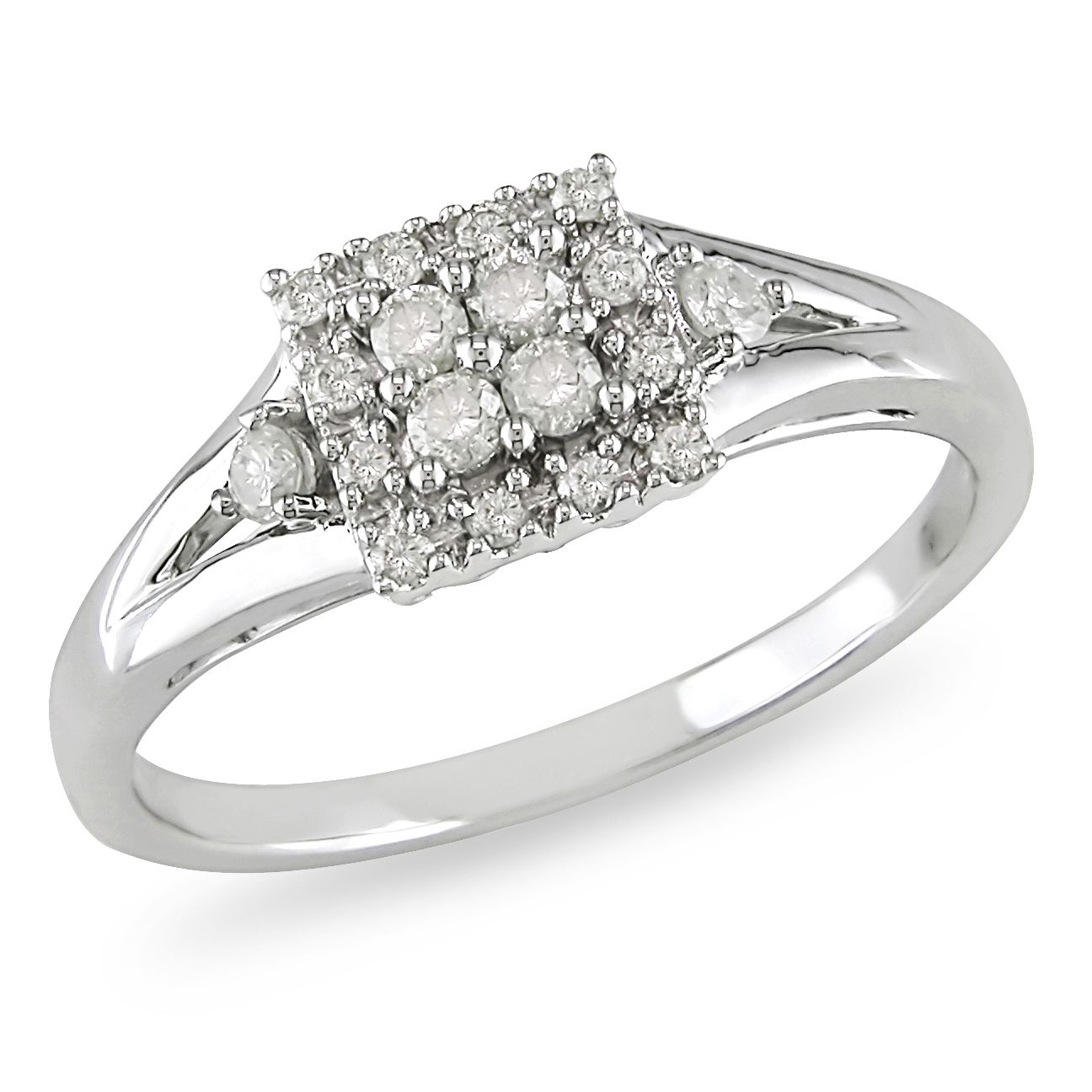 Amour 1/4 CT  Diamond  Fashion Ring Set in 10K White Gold (GH I2;I3) at Sears.com