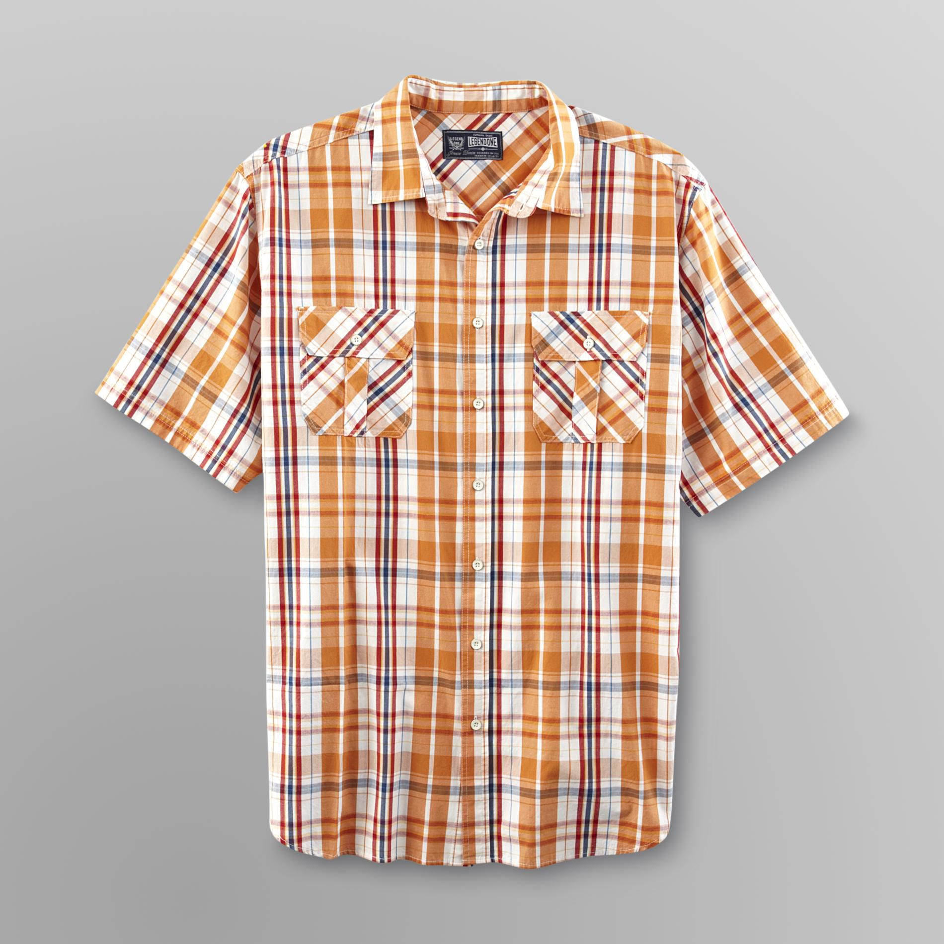 Legend One Men's Big & Tall Camp Shirt - Plaid at Kmart.com