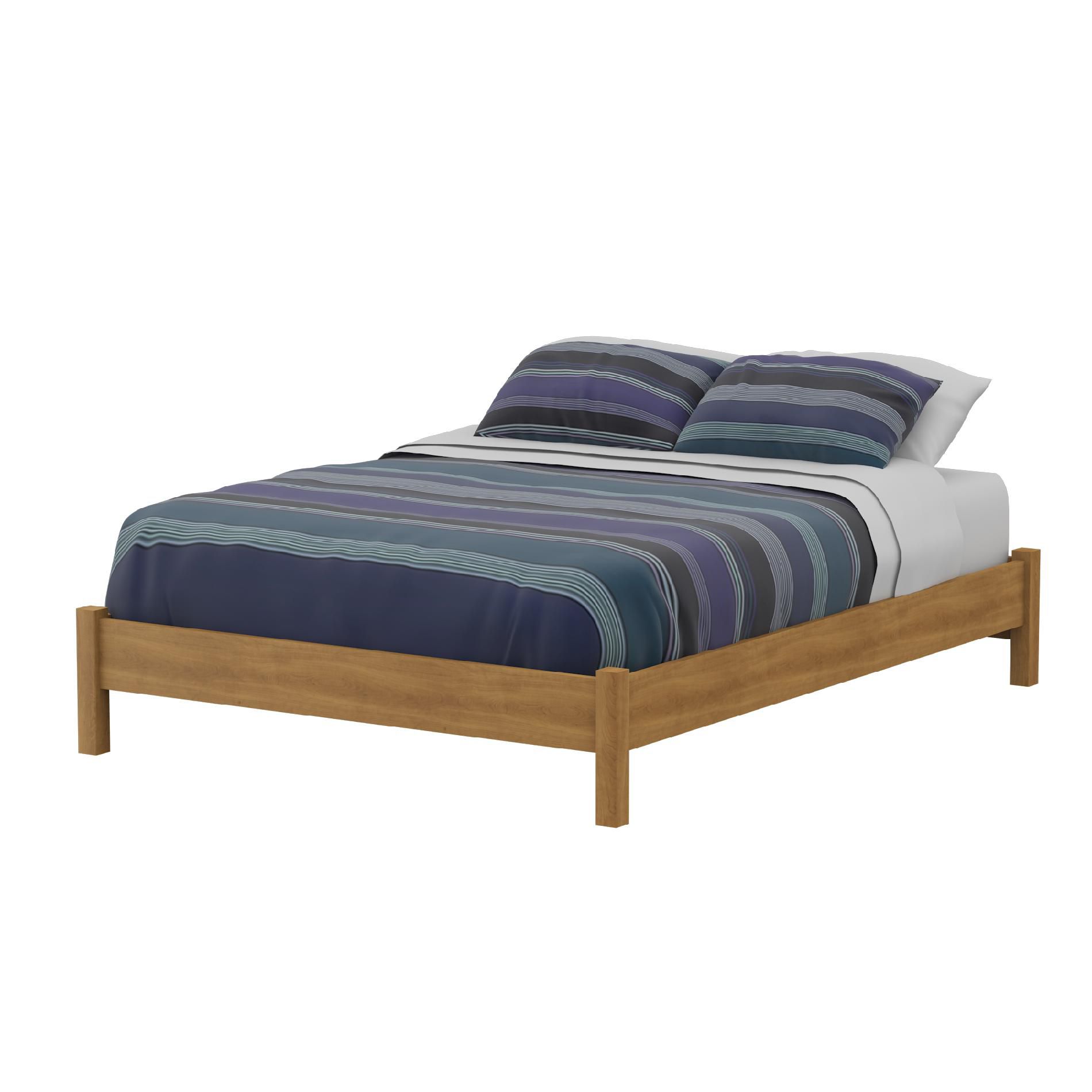 South Shore Fynn Full Platform Bed - Harvest Maple