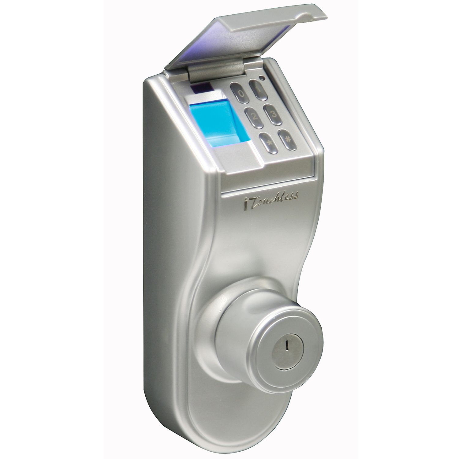 iTouchless Bio-Matic Fingerprint Deadbolt Door Lock Silver (Universal Handle) at Kmart.com