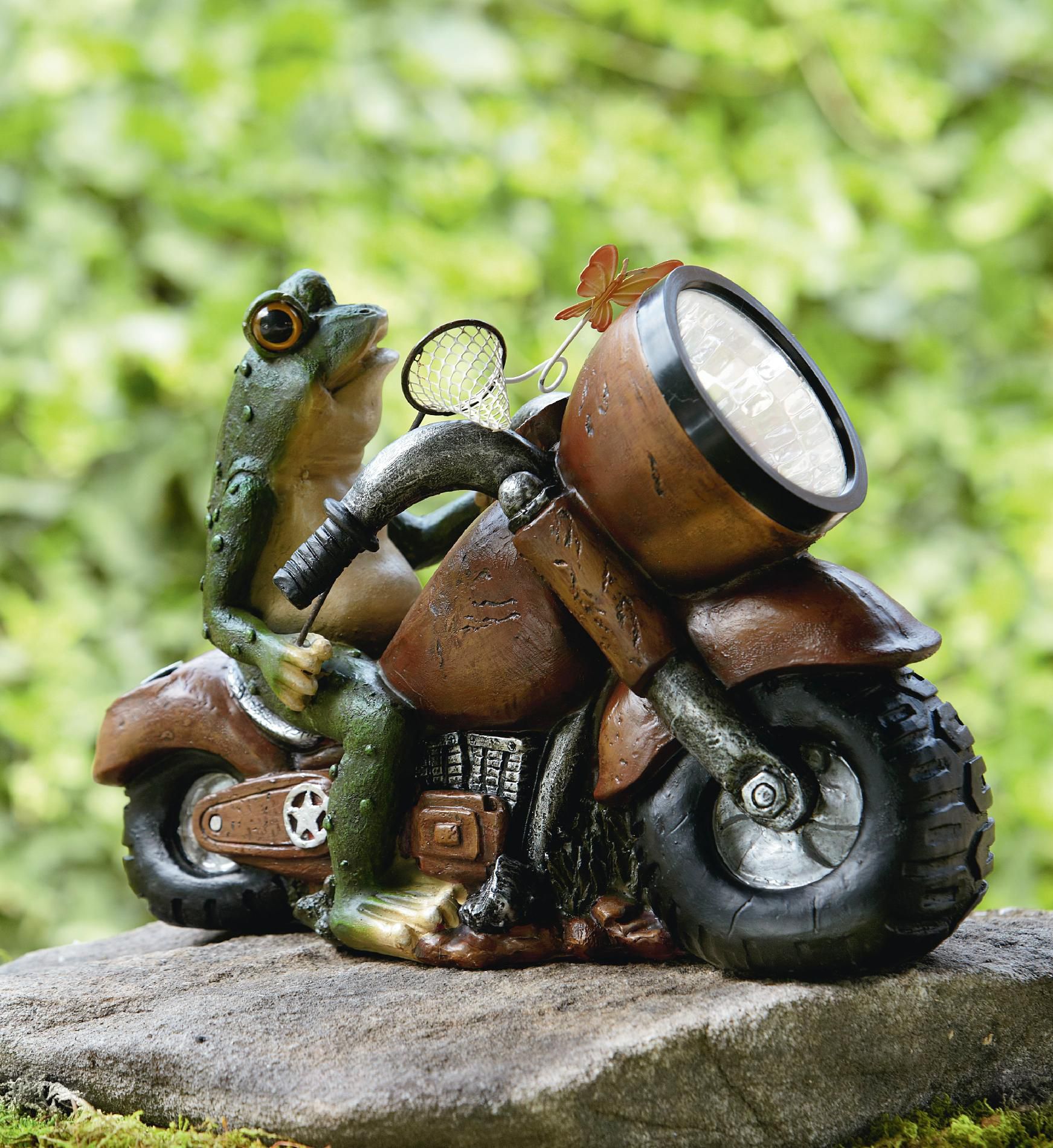 Frog on Motorcycle with Solar Light at Sears.com